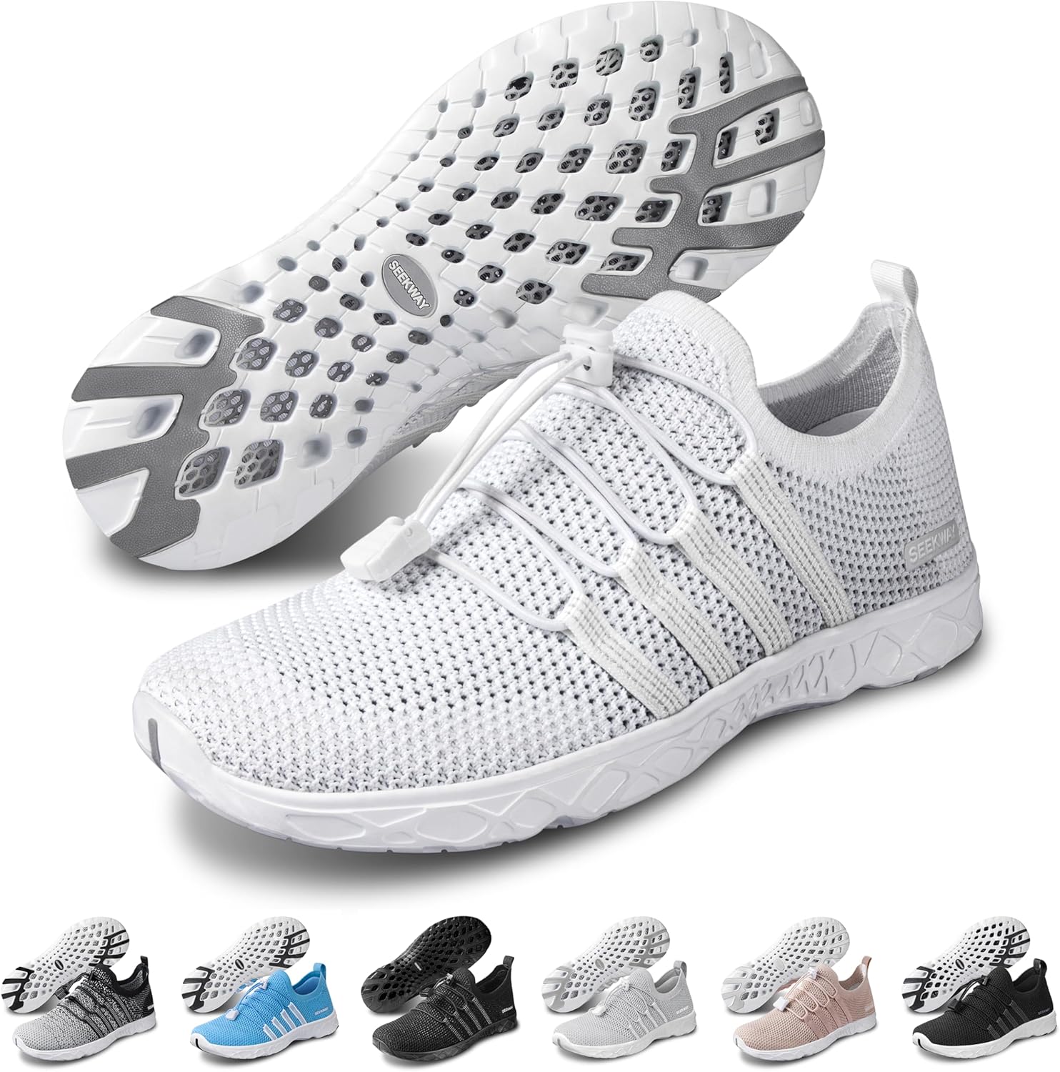 SEEKWAY Mens Womens Water Shoes Quick Dry Barefoot Aqua Shoes Beach Walking Kaya...