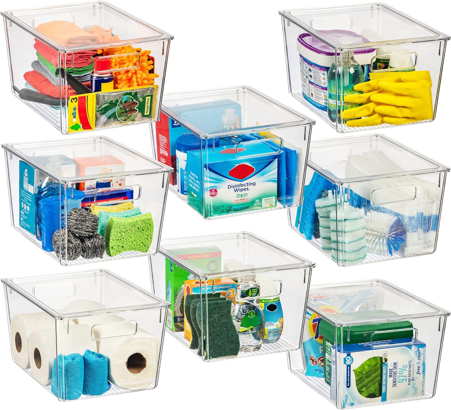 ClearSpace Plastic Storage Bins with Lids X-Large – Perfect Kitchen Organization...