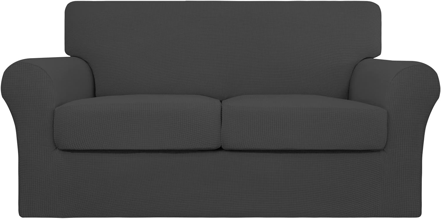 Easy-Going Couch Cover, Stretch Loveseat Cover with 2 Cushion Covers, Washable S...