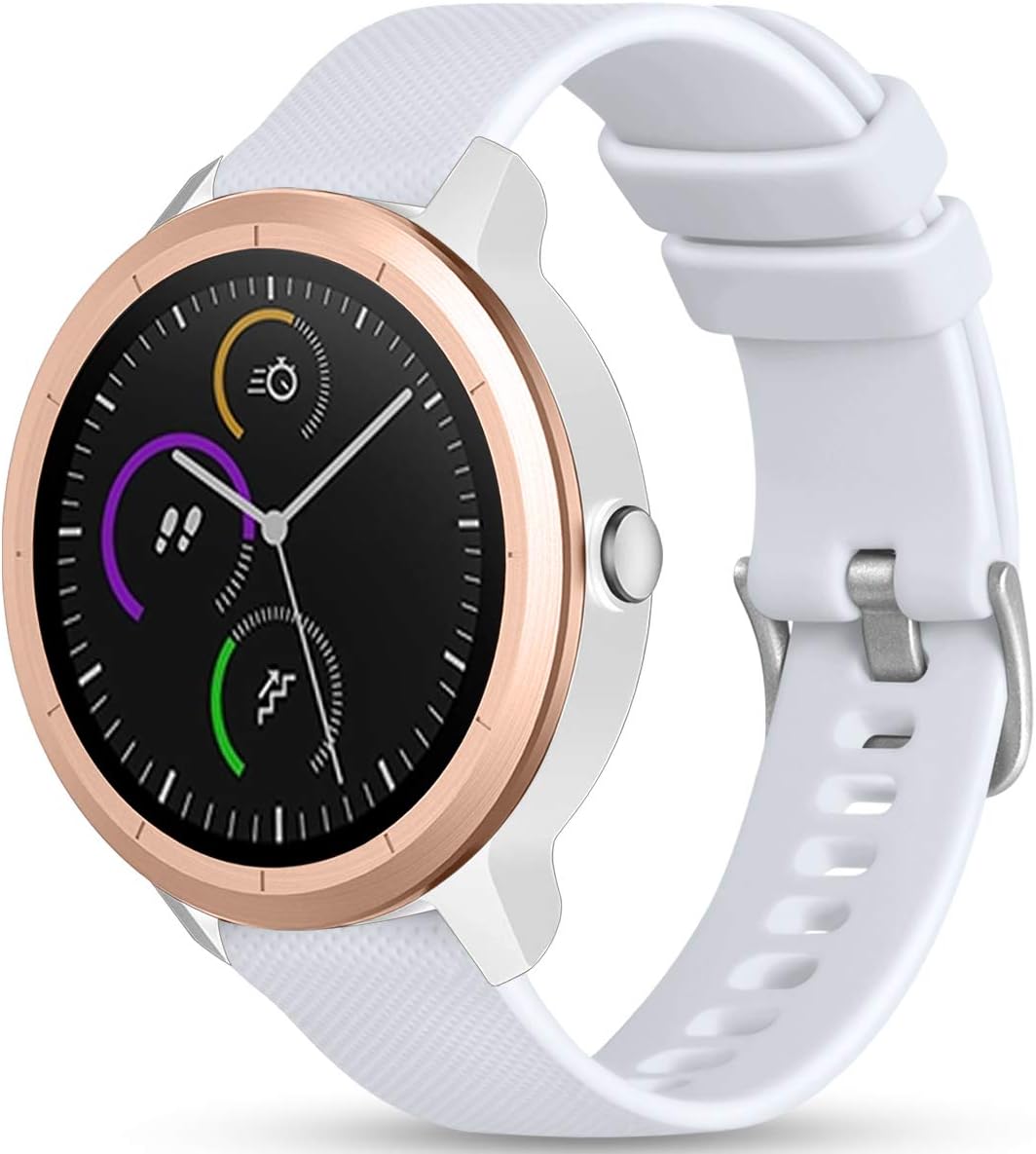 Vobafe 20mm Strap for Garmin Vivoactive 3/3 Music/Venu/Venu 2 Plus/sq/sq 2/Forer...