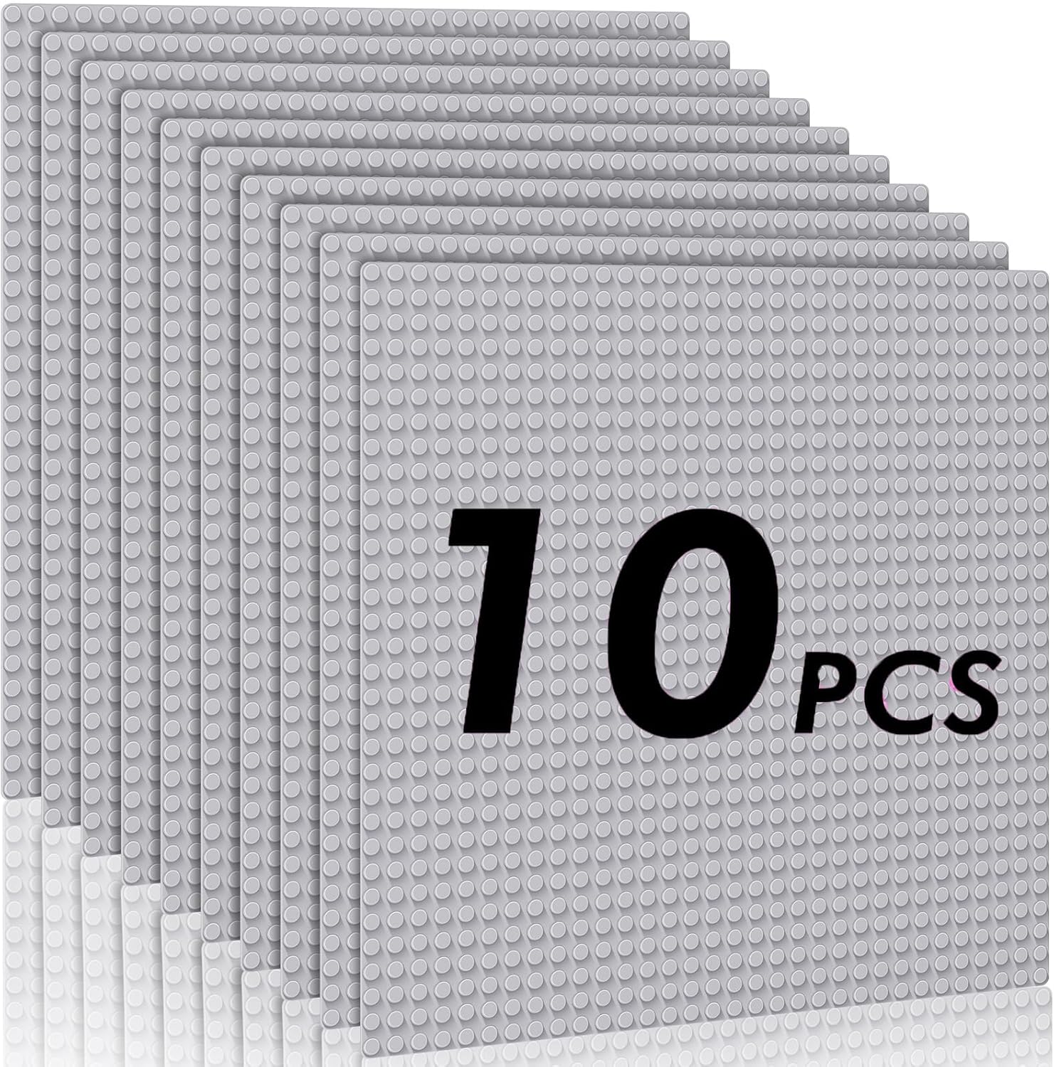 Mlikero 10 Pack Classic Baseplates Building Plates- Large 10" x 10" Building Bri...