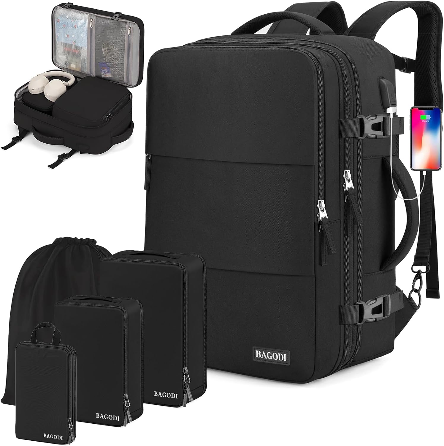 Carry On Backpack, 42L Flight Approved Travel Back...