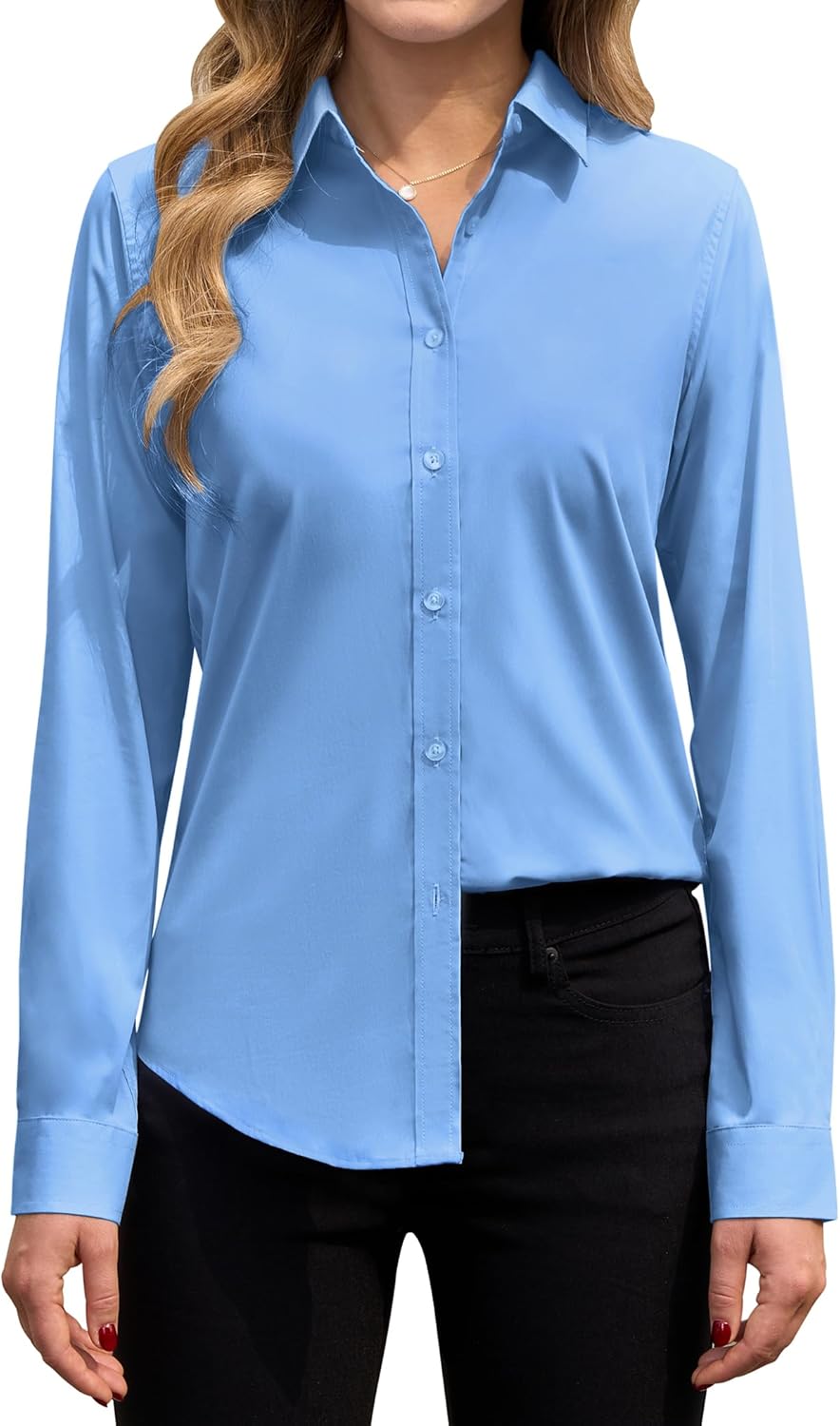 High-Quality Siliteelon Button Down Shirts, Special Dress Shirts for Women, Comf...
