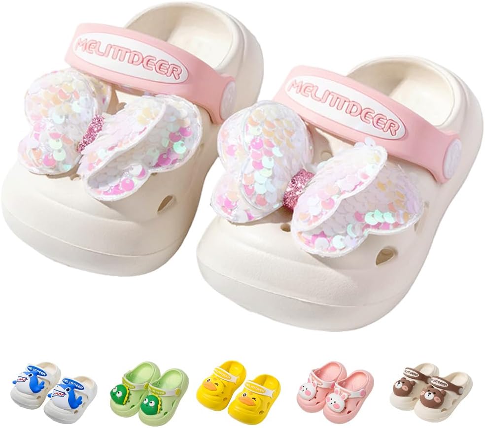 DRECAGE Kids Clogs Garden Shoes Girls Boys Lightweight Mules Beach Pool Shower T...