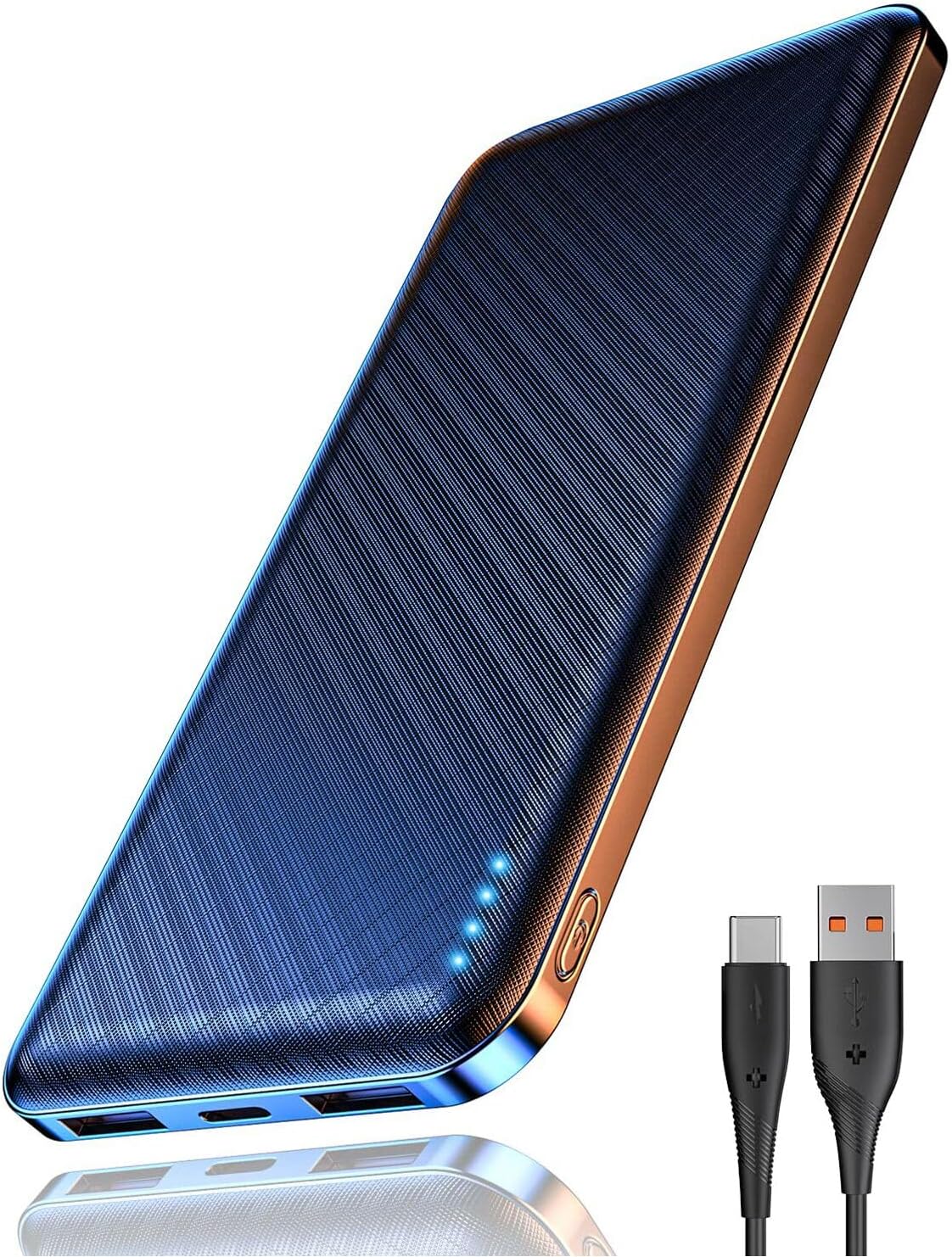 Power Bank, Portable Charger 10000mAh Slimmest Lightest, Battery Pack USB C Outp...