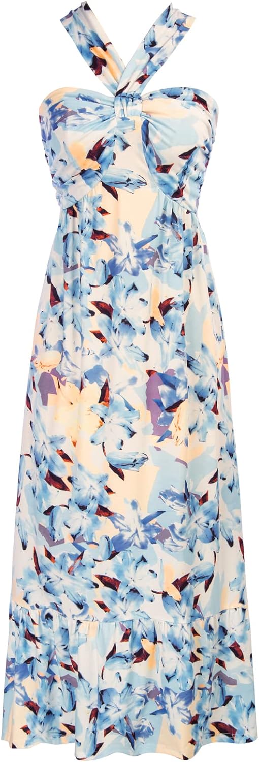 GRACE KARIN 2024 Women's Criss Cross Halterneck Sleeveless Summer Floral Print F...