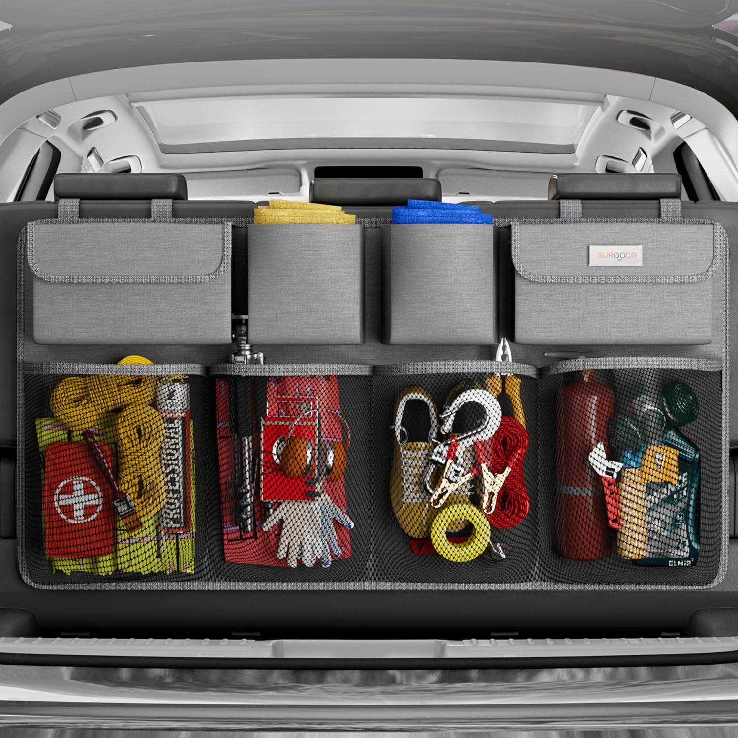 SURDOCA Car Boot Organiser, 3rd Gen Car Boot Storage, Universal Car Boot Tidy, C...
