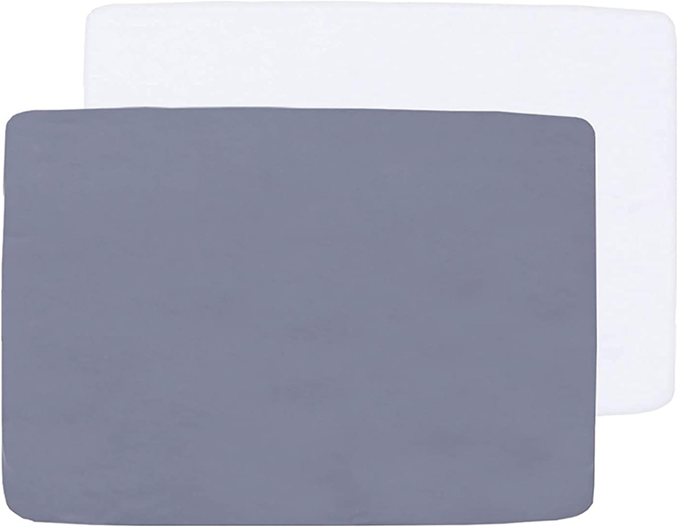 Travel Cot Sheets 95x65cm Fitted, 2 Pack Ultra Soft & Breathable Travel Cot Shee...