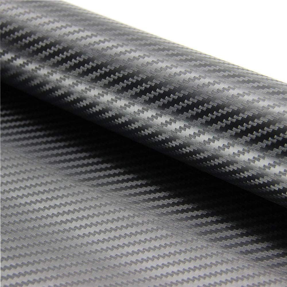 BangShou 2 Rolls Carbon Fiber Vinyl Wrap Sheet 30 x 152CM, Self-adhesive Bubble-...