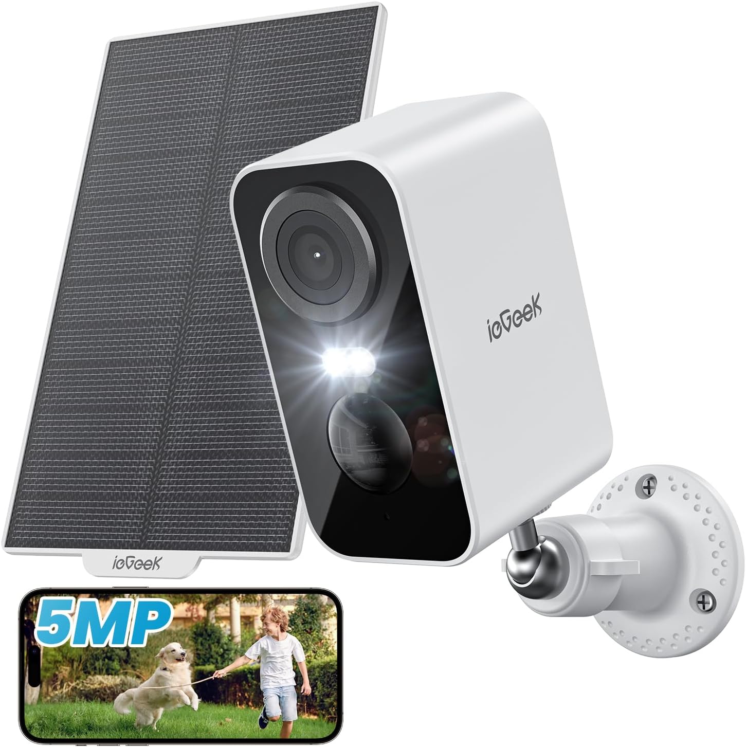 **Best ieGeek 5MP Solar Security Camera, High-Quality Wireless Outdoor Camera wi...