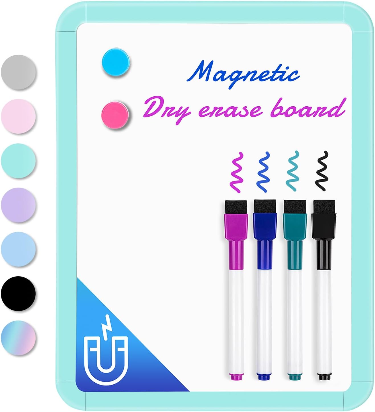 VUSIGN Small White Board Dry Erase, 216 x 280 mm Magnetic Dry Erase Board, Mini...