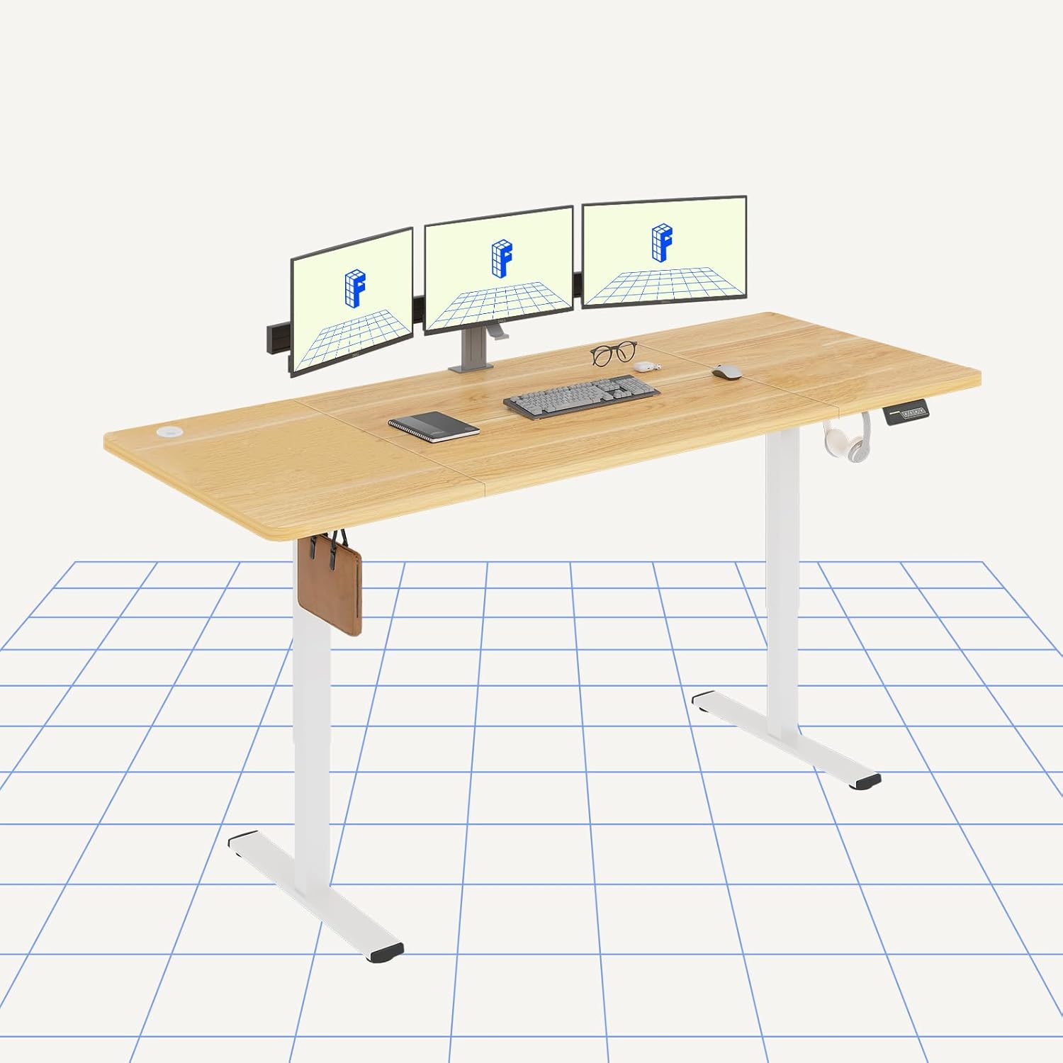 FLEXISPOT Standing Desk, Special Height Adjustable Desk for Home Office, Innovat...