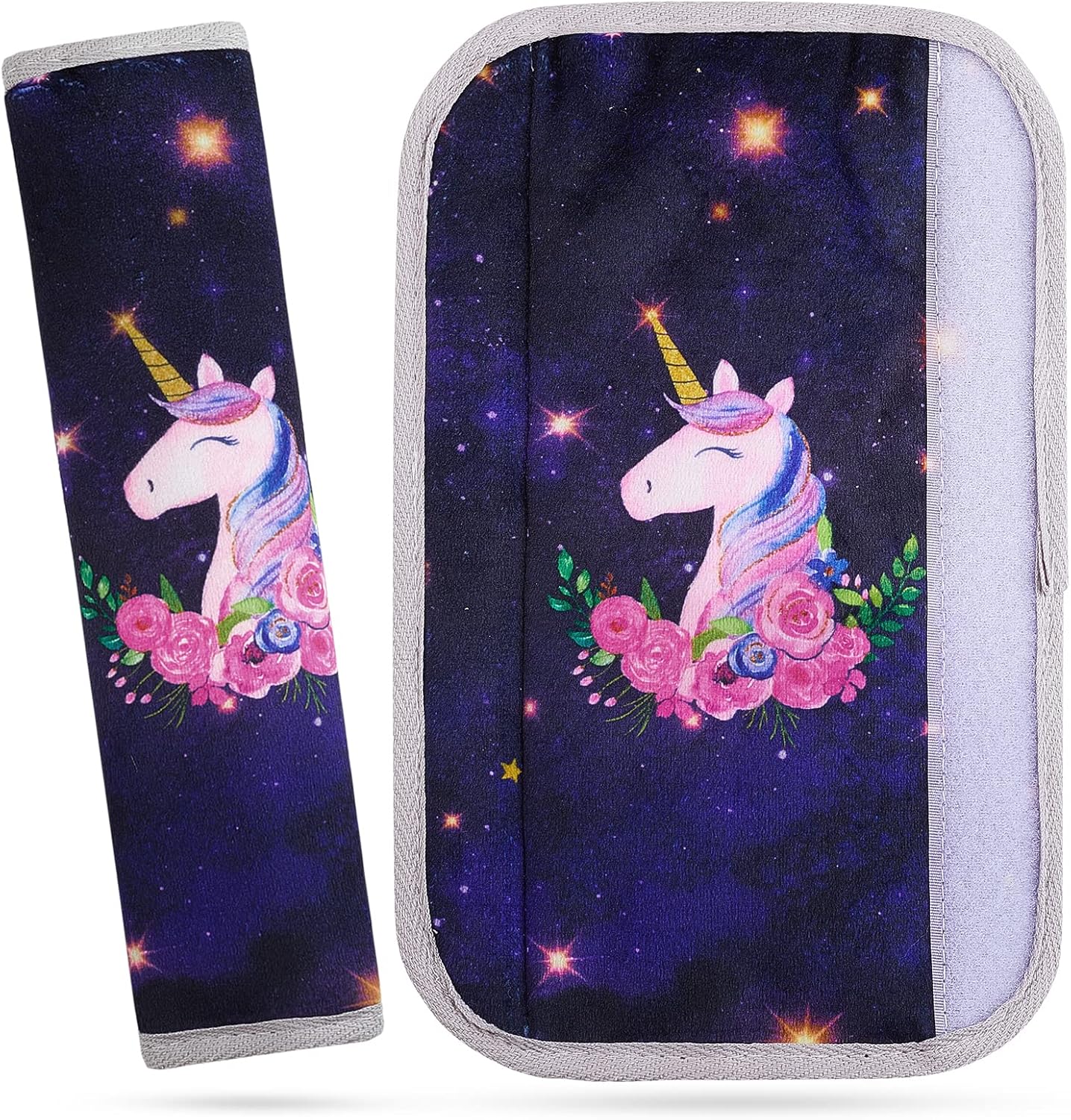 MHJY Seat Belt Pads for Kids Seatbelt Strap Cover 2 Packs Unicorn Car Seat Belt...