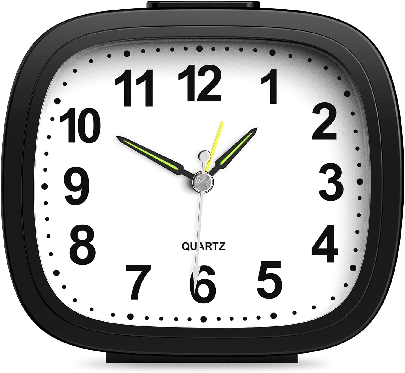 Brifit Silent Alarm Clocks Bedside Non Ticking Bedside Clock Battery Powered wit...