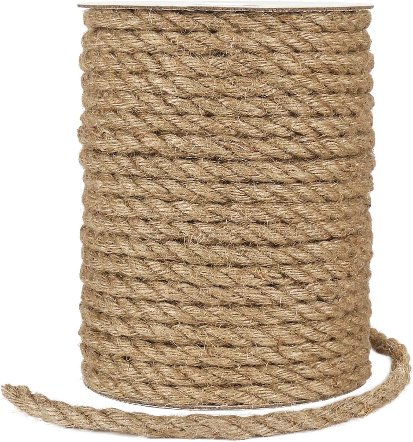 tenn well 8mm Jute Rope, 100 Feet Thick Garden Jute Twine String for DIY Cat Scr...