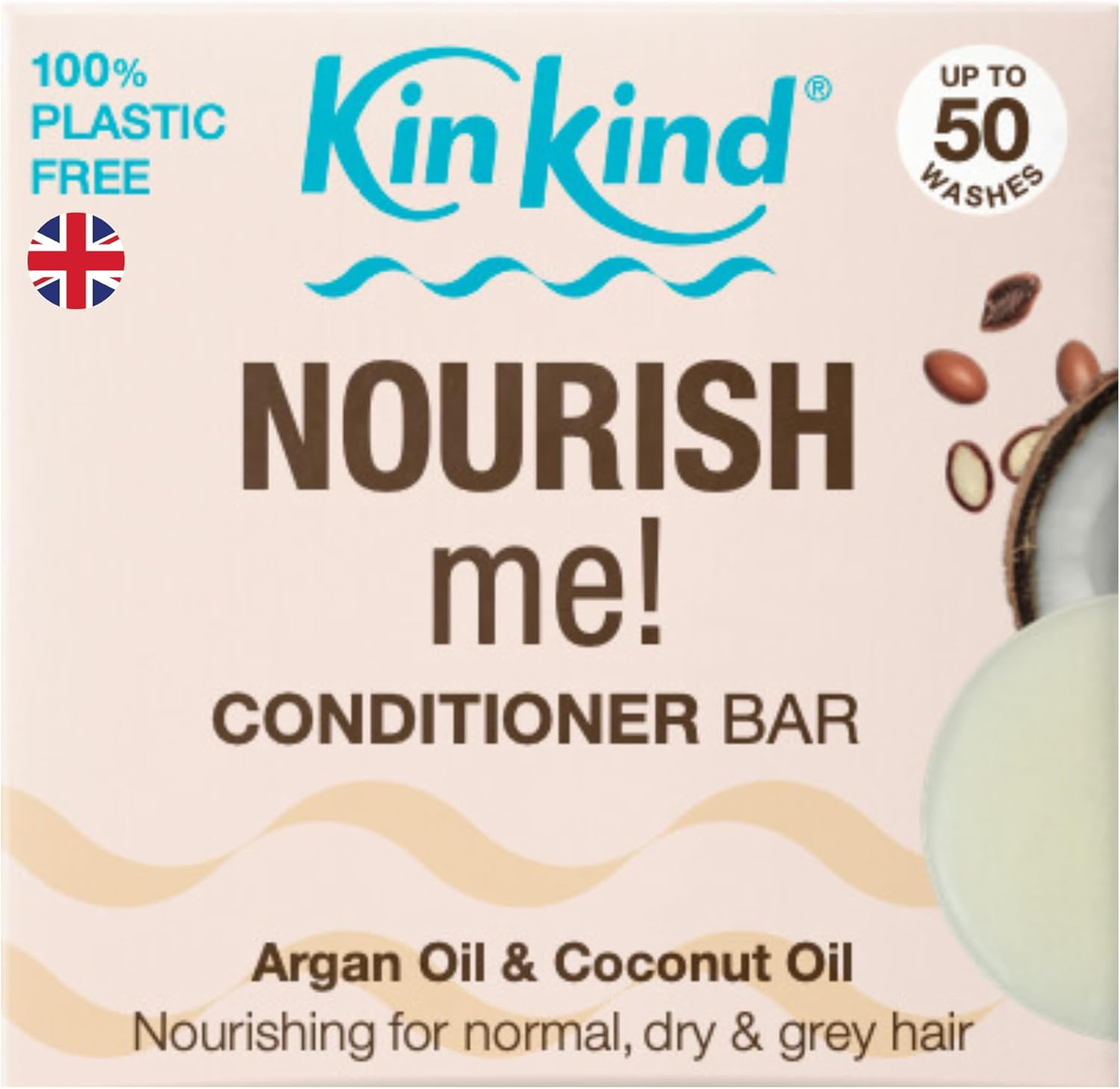 KinKind Hair Conditioner Bar - NOURISH Me! | Argan Oil Conditioner Bar for Hair...