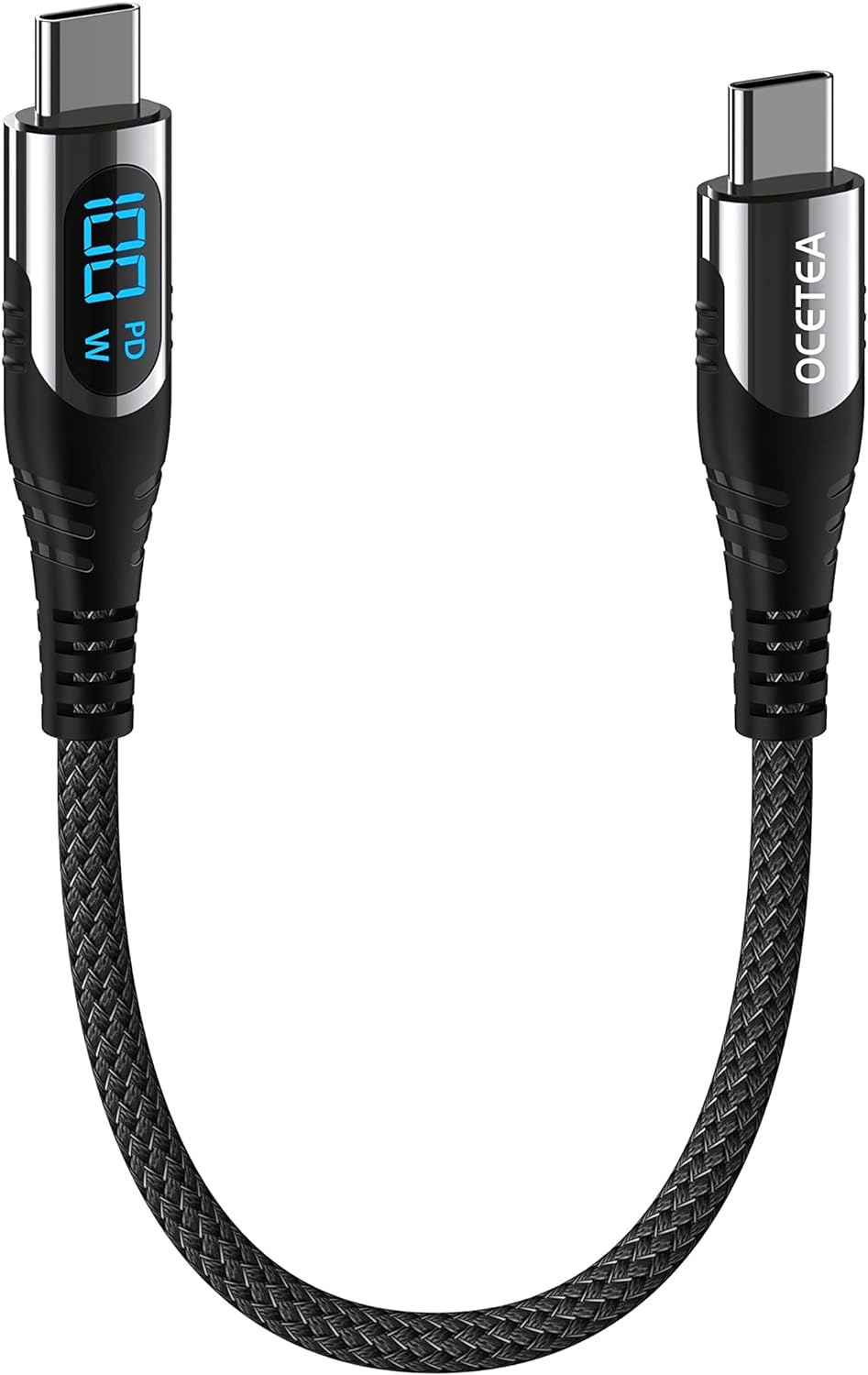 Ocetea Short USB C to USB C Charger Cable, 100W PD Fast Charging Cable with LED...