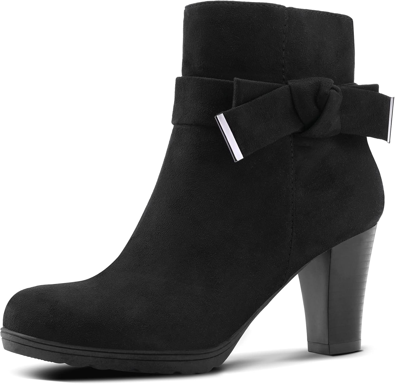 mysoft Women's Booties, Special Women's Chunky Stacked Heel Zipper Ankle Boots,...