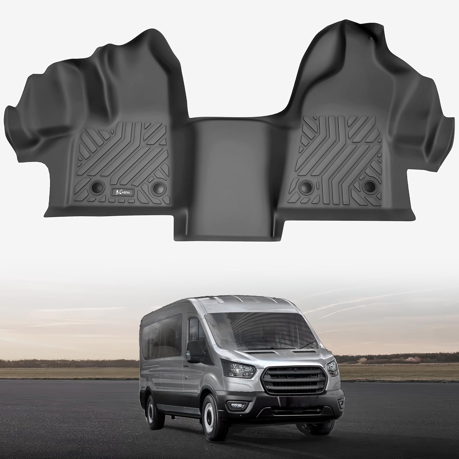 KARPAL Floor Mats Front Liner Fit for 2015 2016 2017 2018 2019 Ford Transit 150/...