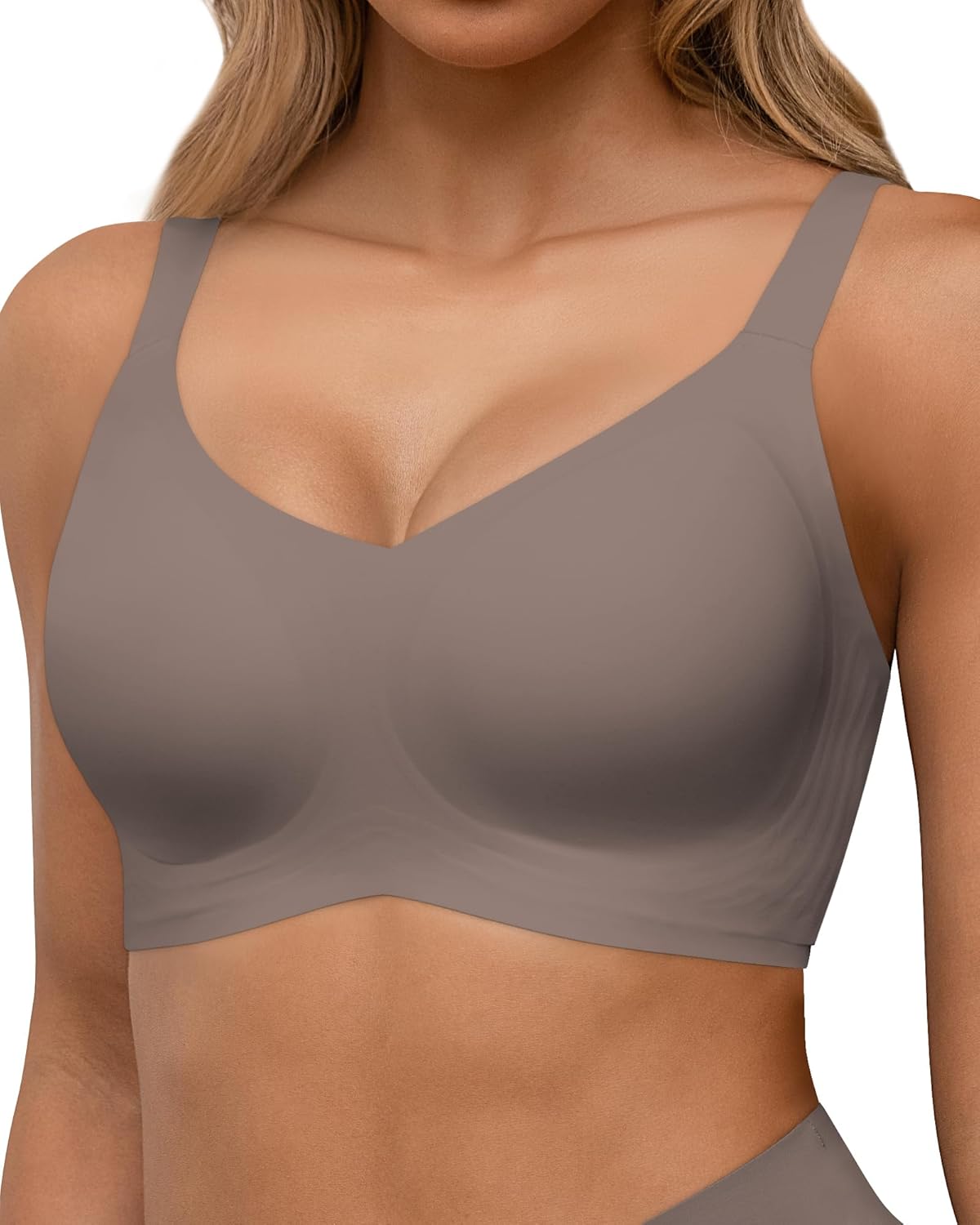 Seamless Bras, Special Full Coverage Wireless Push Up Bra for Women, Unique No U...