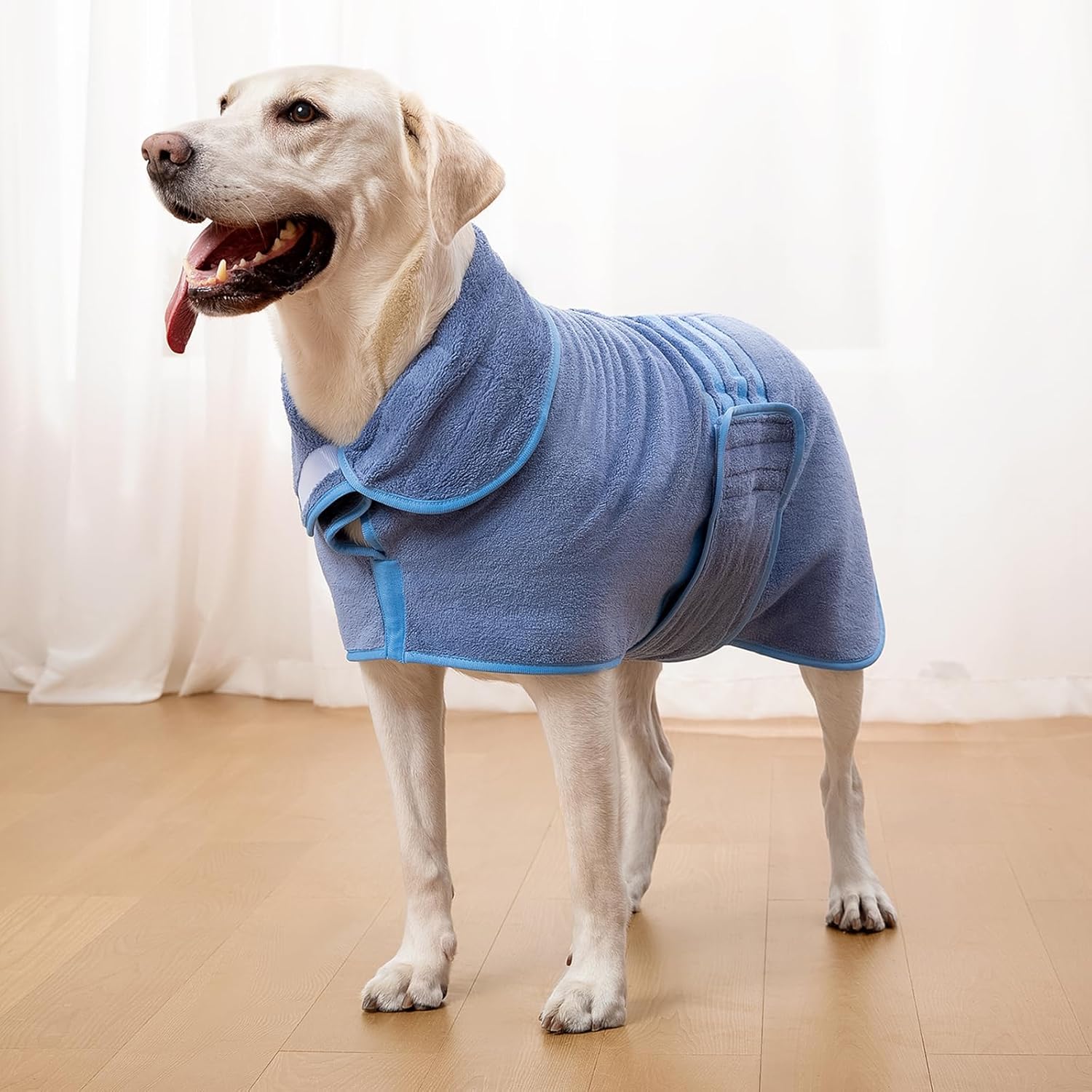 Zorela Dog Drying Coat, Super Soft Coral Fleece Dog Towel Robe Dog Drying Robe,...