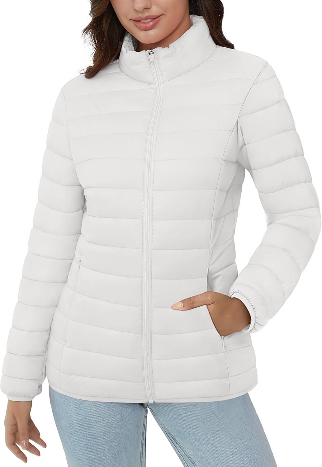 MAGCOMSEN Women's Puffer Jacket, Special Quilted Padded Jacket with 4 Pockets, I...