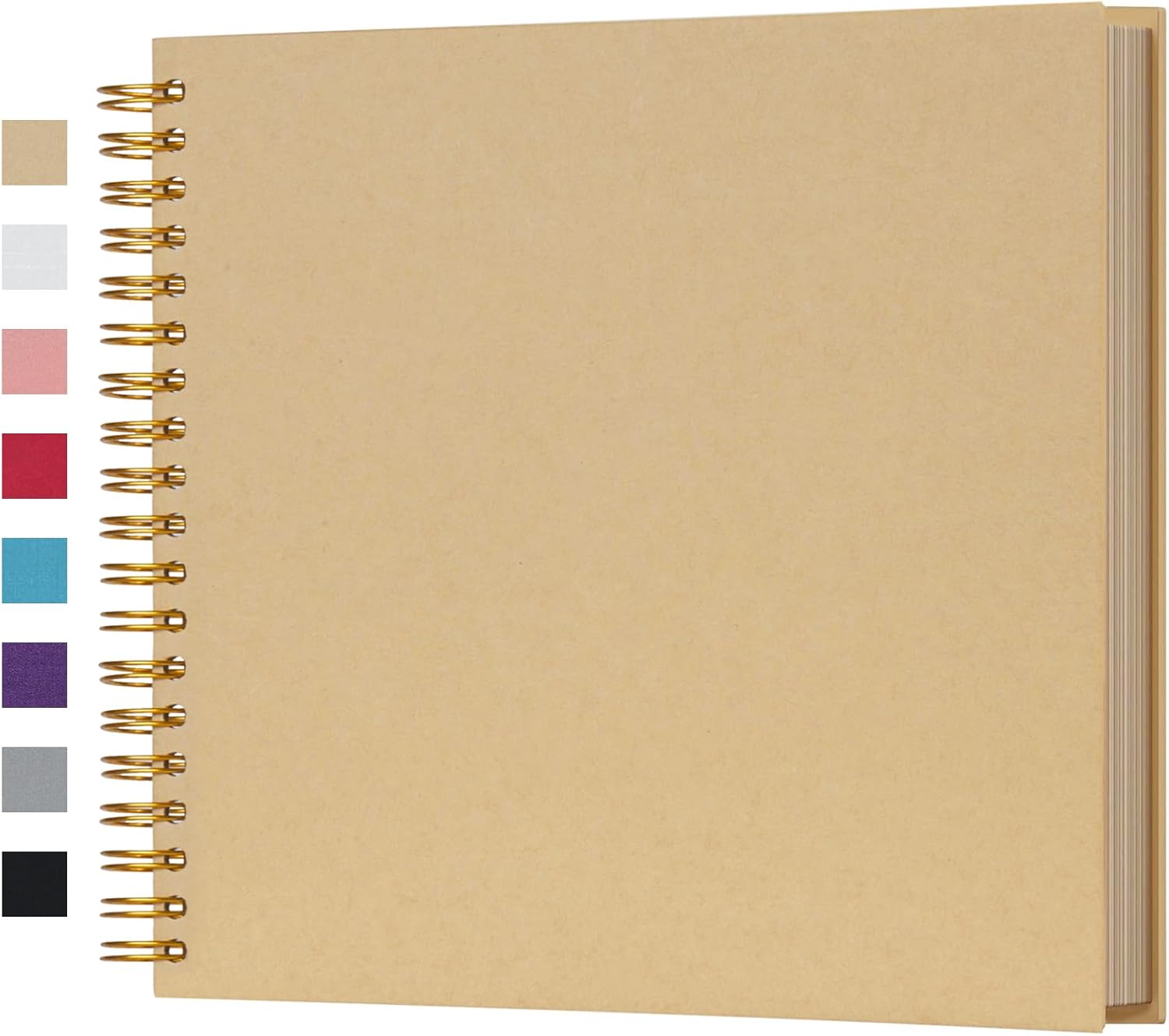 Potricher 10 x 10 Inch DIY Scrapbook Photo Album, Special Kraft Blank Yellow Pap...