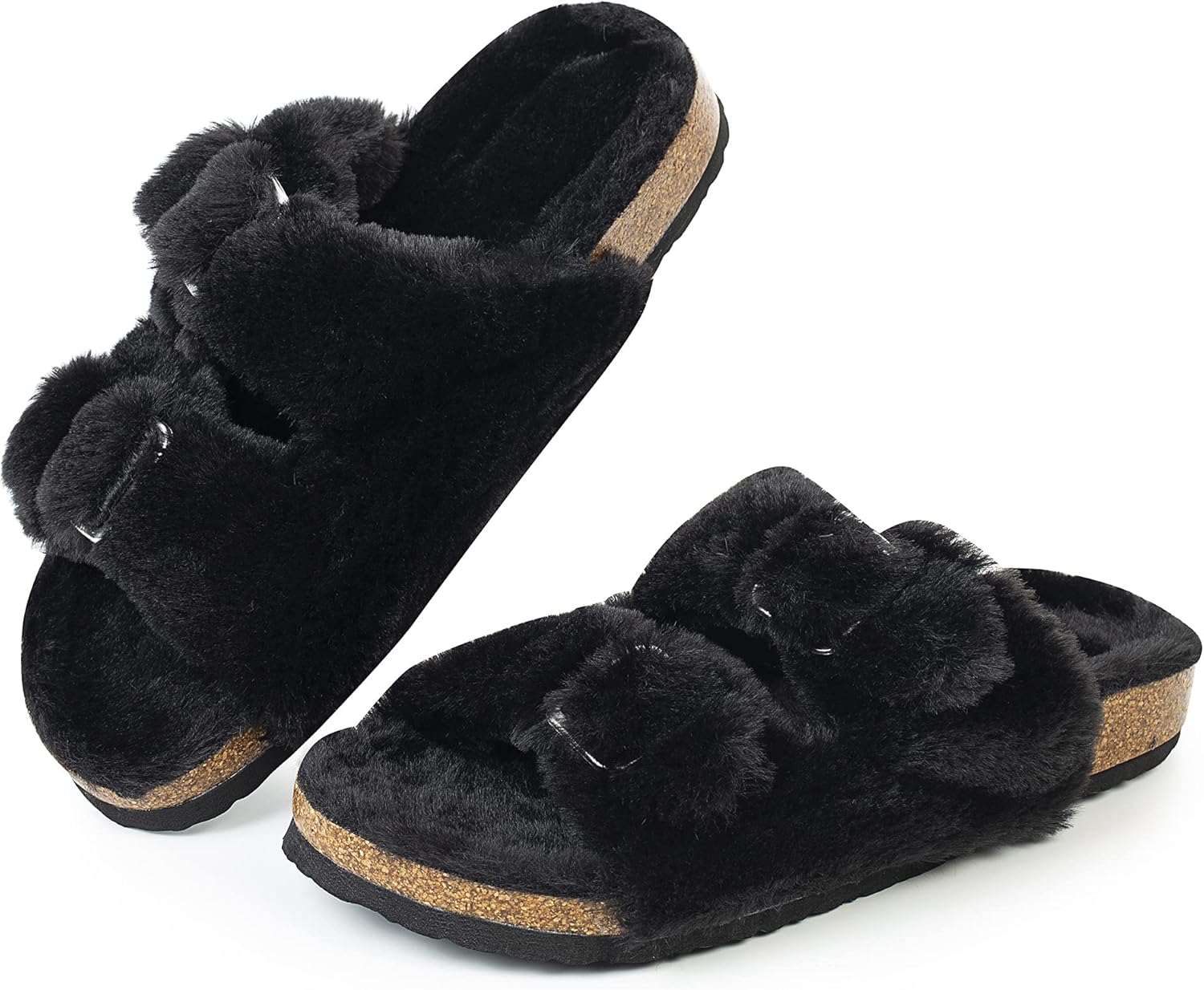 FITORY Womens Slipper, Special Open Toe Slipper with Cozy Lining, Innovative Fau...