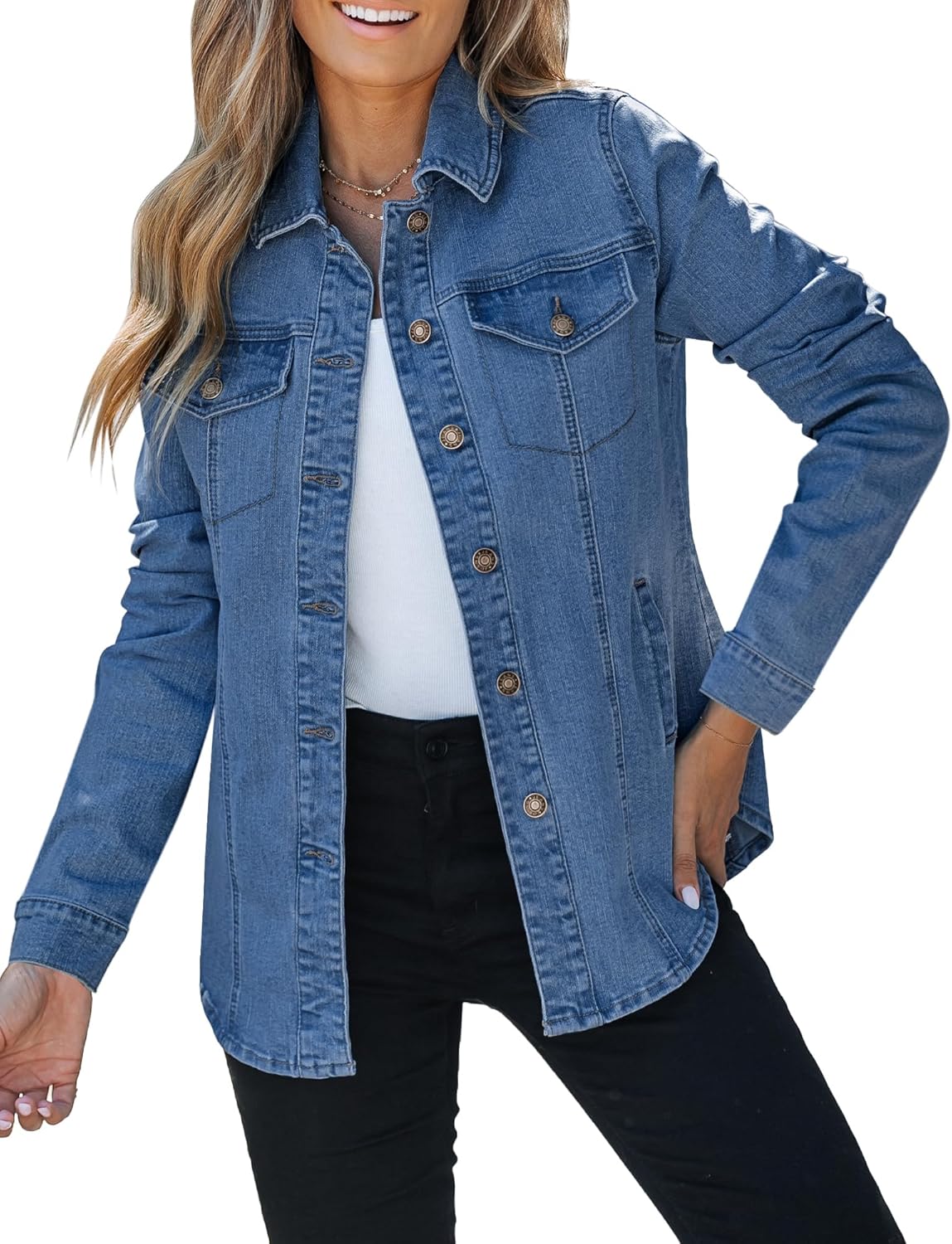 luvamia 2024 Jean Jacket, Special Fashion Denim Jacket for Women, Innovative Wes...
