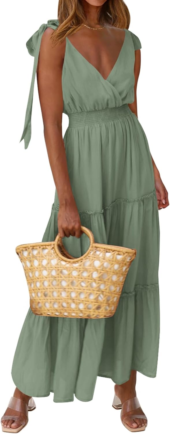 PRETTYGARDEN Women's Dress, Special Summer Sleeveless Tiered Maxi Dress, Innovat...