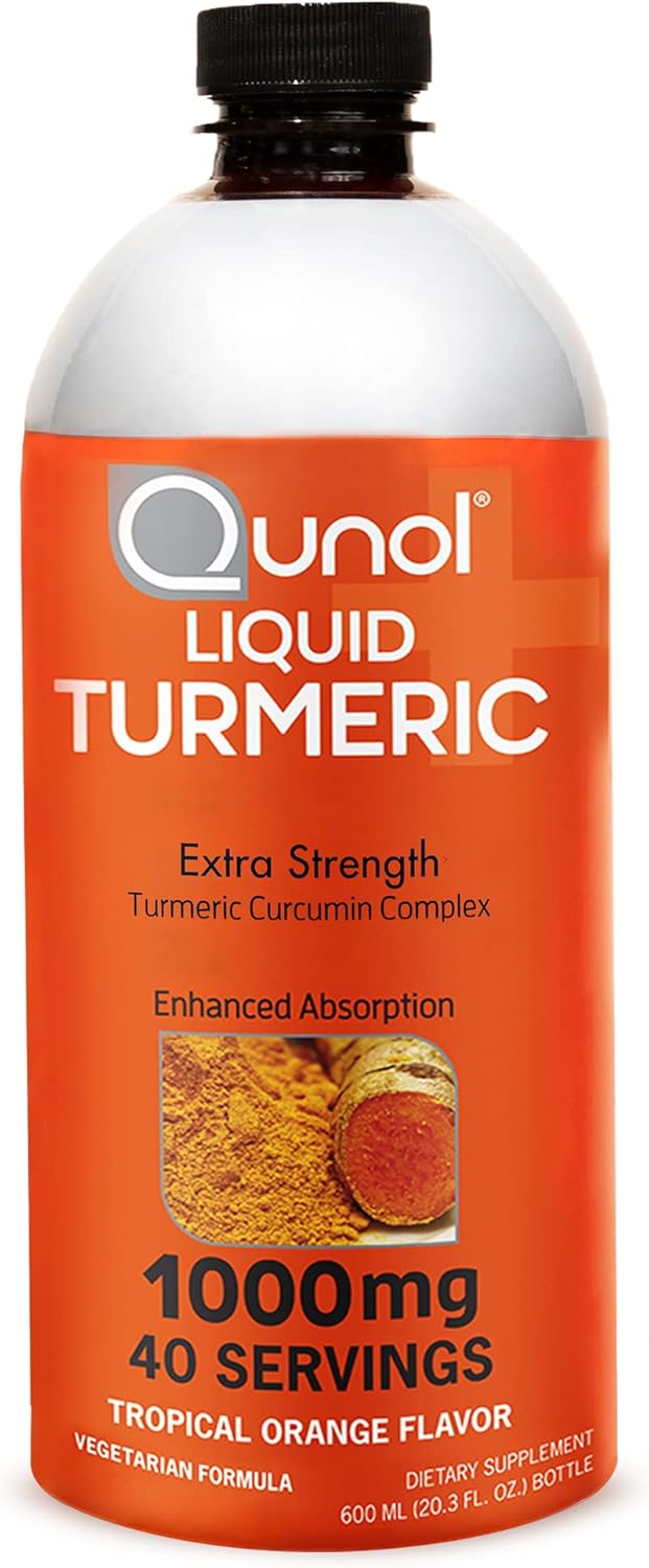 Qunol Liquid Turmeric Curcumin with Black Pepper, Turmeric Supplement 1000mg, Ex...