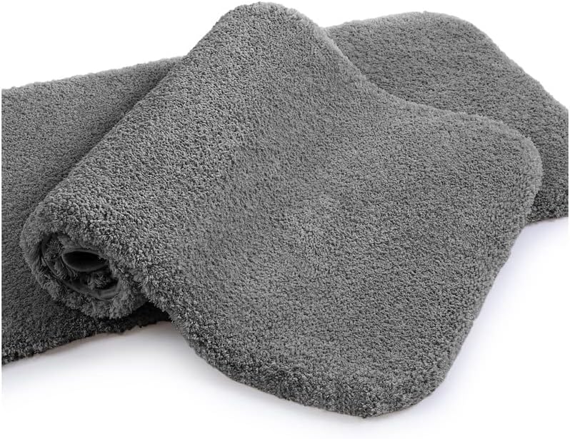Non Slip Bath Mat 2 Pack Thickened Bath Rug for Bathroom Absorbent Ultra Soft Ba...