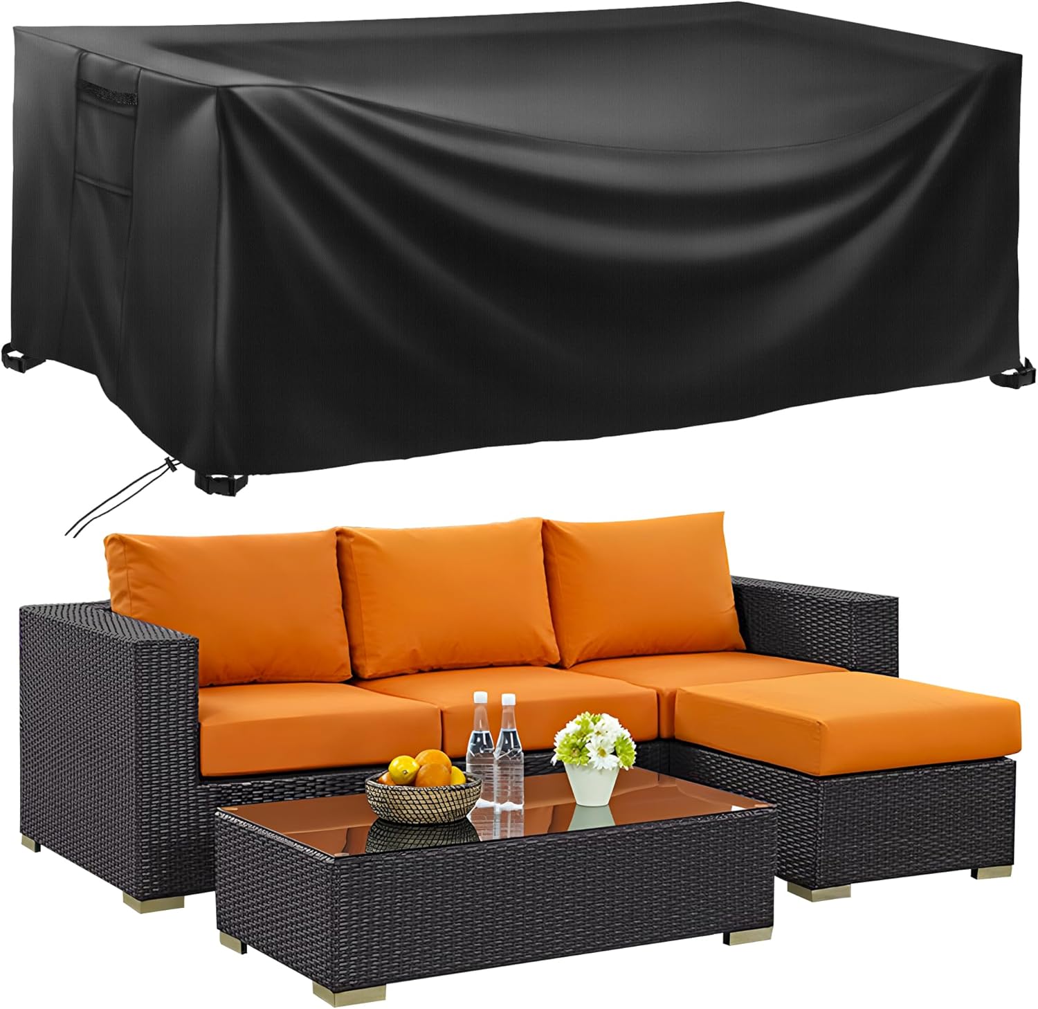 Bemece Garden Furniture Covers, Outdoor Furniture Covers Waterproof with Air Ven...