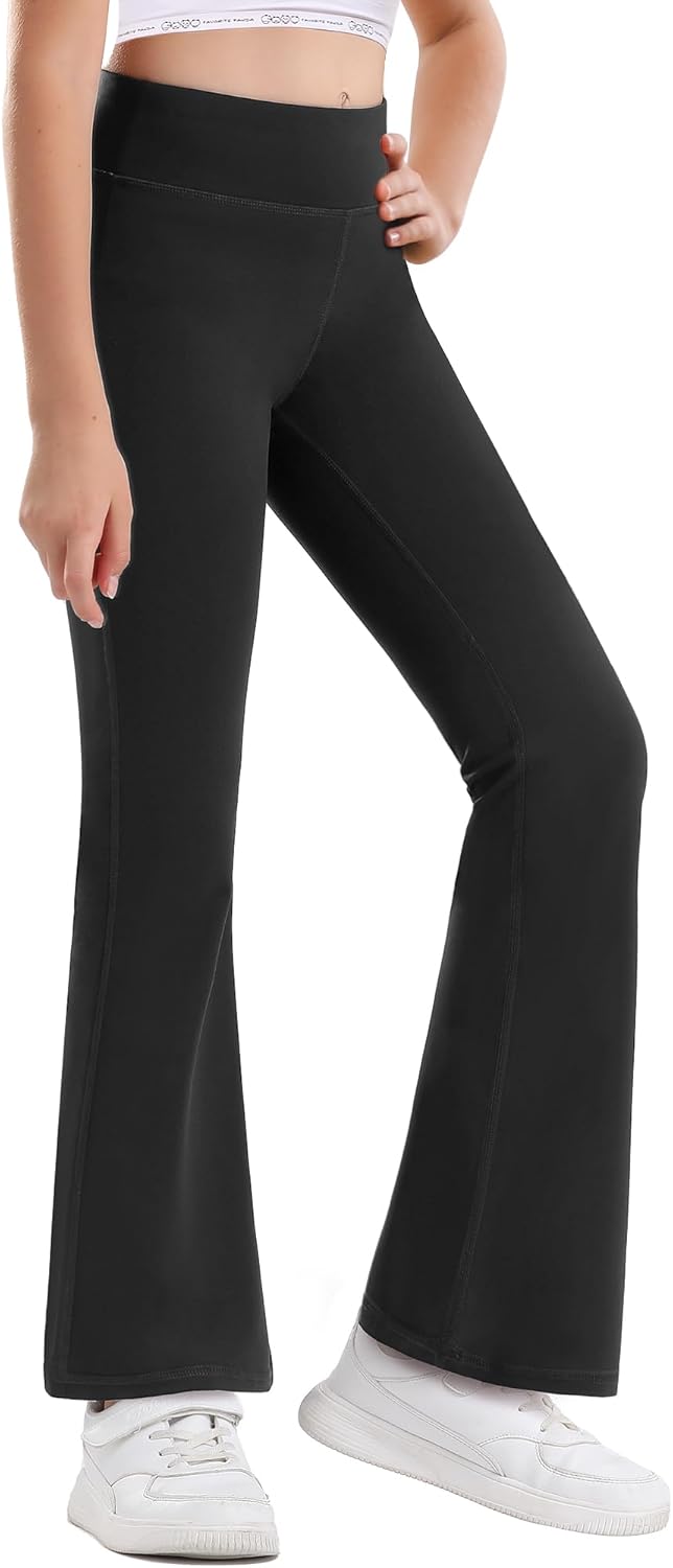 Stelle Girl's Flare Leggings, Special High Waisted Yoga Pants, Innovative Bootcu...
