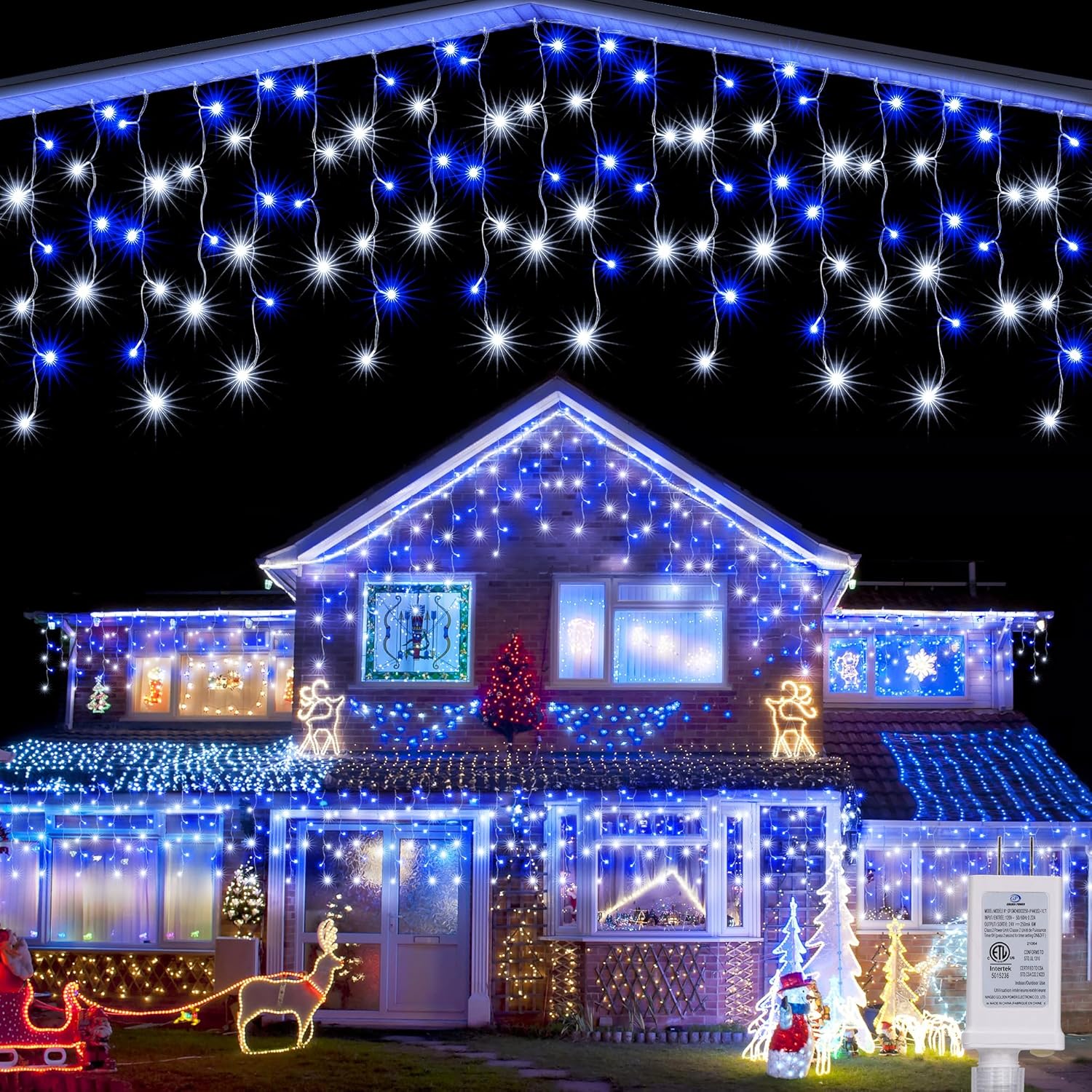 Joomer Christmas Icicle Lights, Special Waterproof Christmas Icicle String Light...