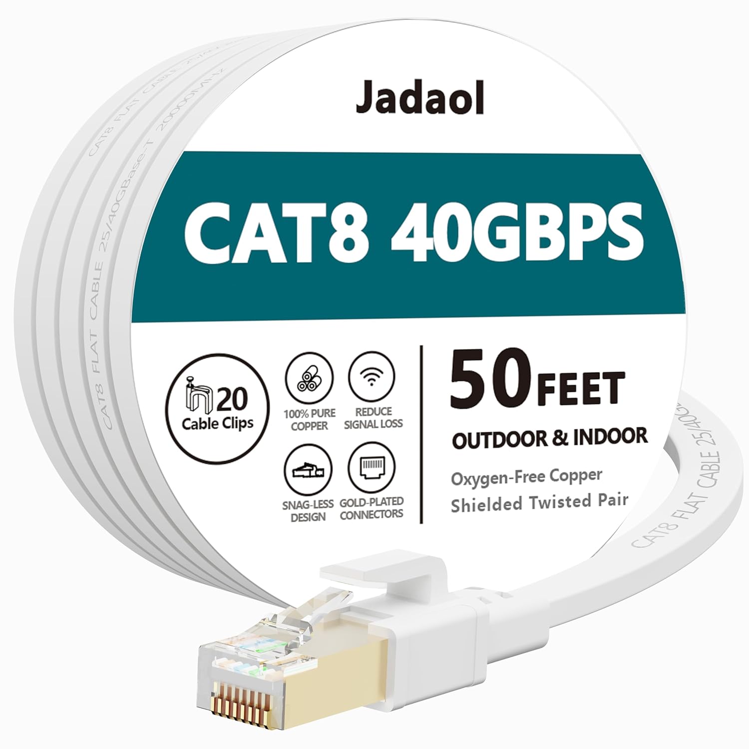 Cat8 Ethernet Cable, Special Ethernet Cable for Outdoor, High-Speed Internet Cab...