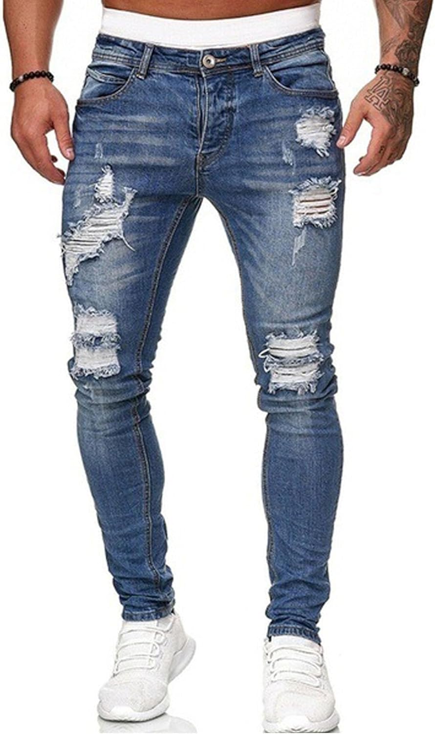 HUNGSON Men's Jeans, Special Slim Fit Jeans for Style, Innovative Stretch Destro...