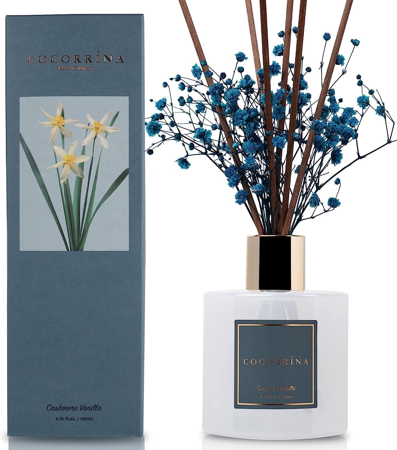 COCORRÍNA Reed Diffuser, Special Scented Diffuser with 200ml Cashmere Vanilla, I...