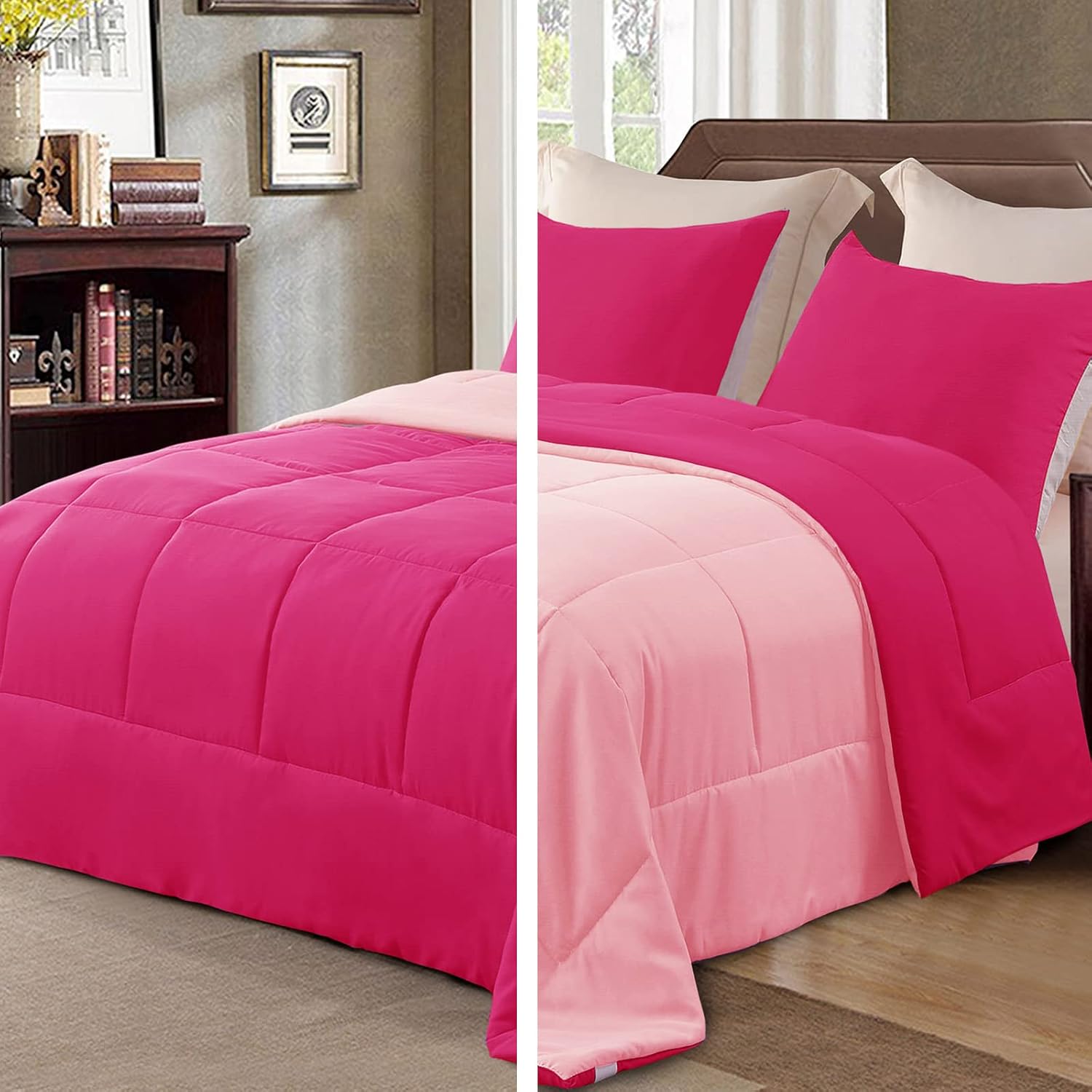 Exclusivo Mezcla Lightweight Reversible Comforter Set, Special 3-Piece Comforter...