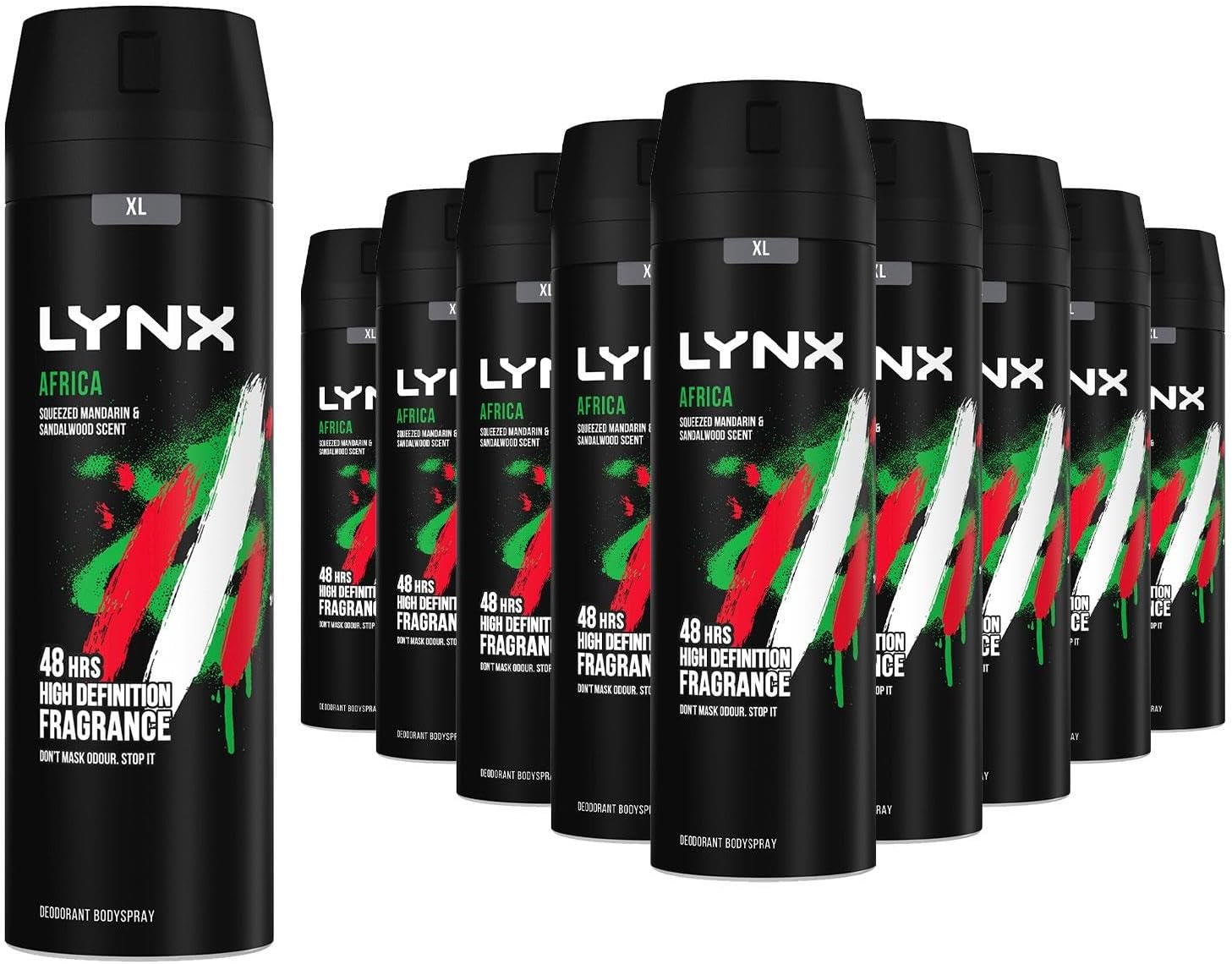 Lynx Africa Men's Fragrance, Aluminium Free Masculine Body Spray Deodorant, Fres...