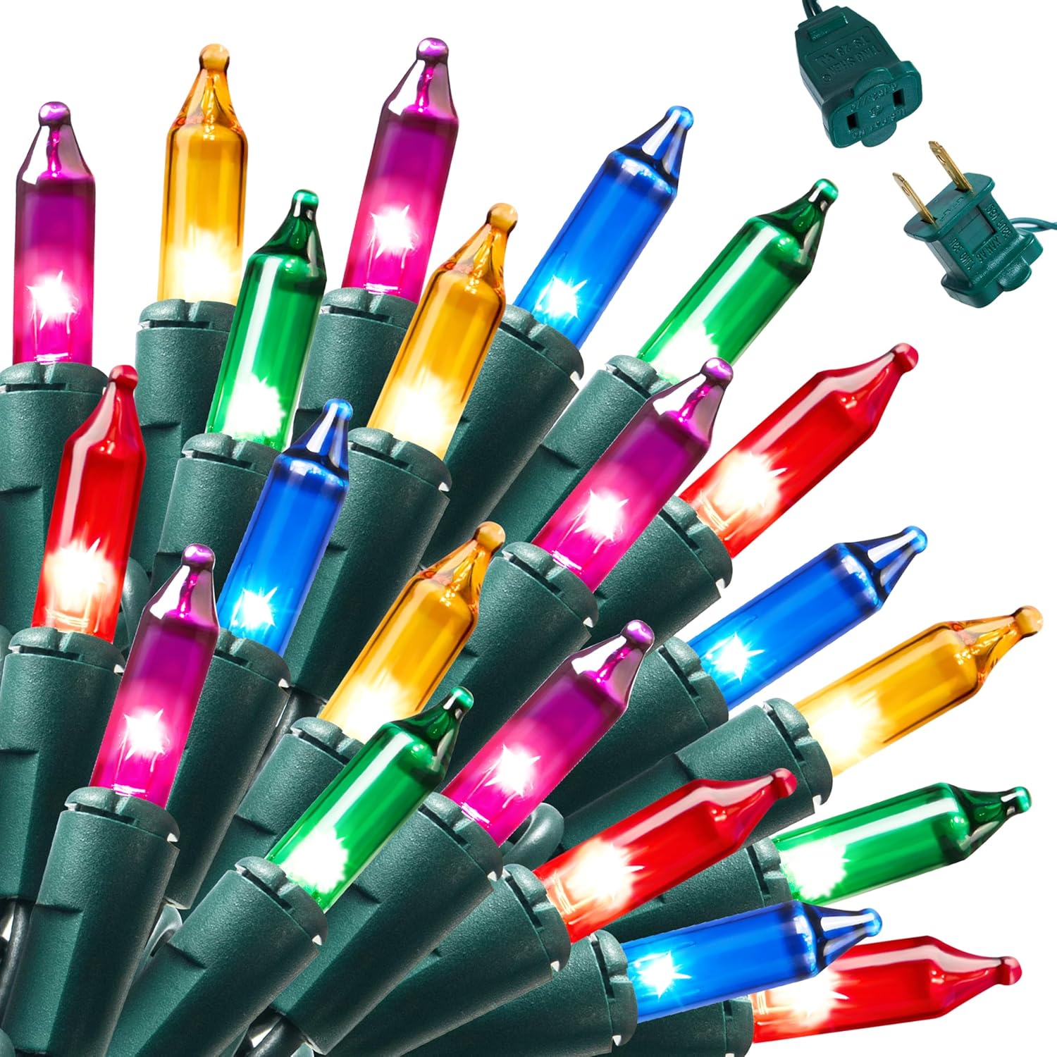 Joiedomi Christmas Lights Outdoor,21.4FT Multicolor Christmas Tree Lights Outsid...