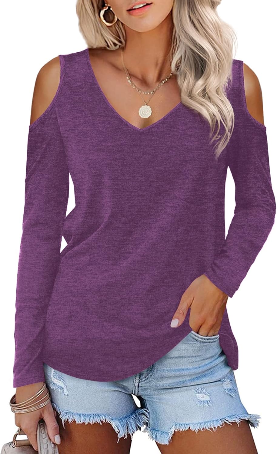 Amoretu Women's Tshirt, Special Long Sleeve Top, Innovative V Neck Shirt, Afford...