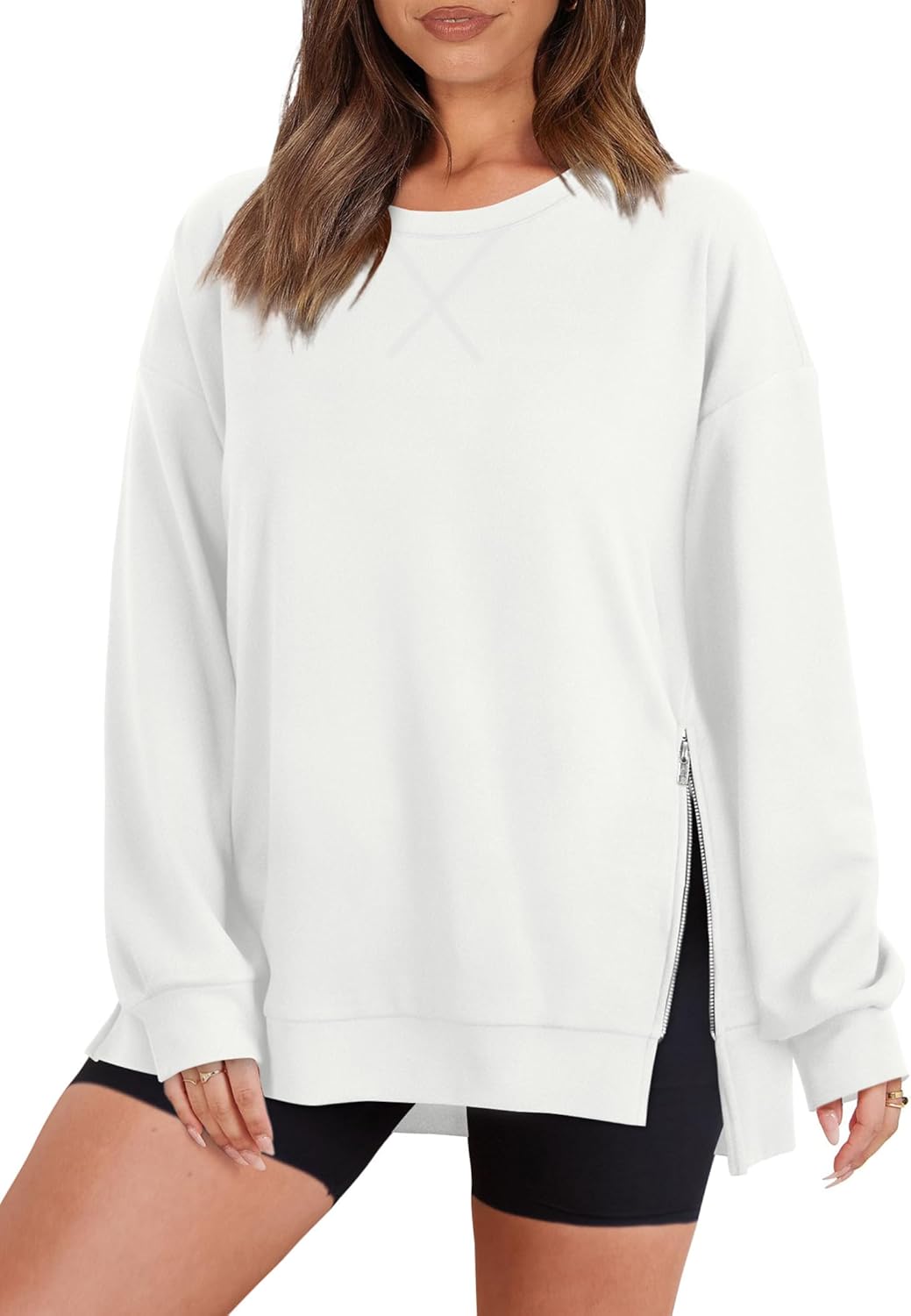 WIHOLL Women's Oversized Lightweight Sweatshirt, Special Soft Crew Neck Pullover...