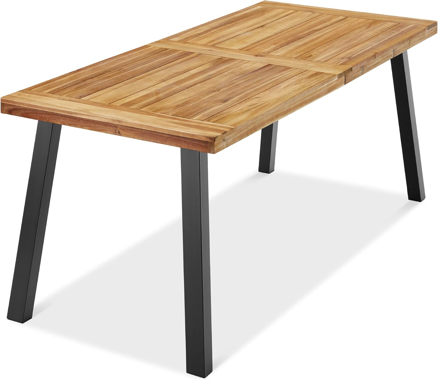 Best Choice Products 6-Person Indoor Outdoor Acacia Wood Dining Table, Picnic Ta...