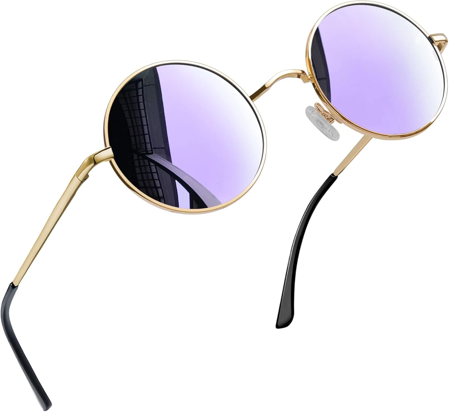 Joopin Retro Round Sunglasses Mens - UV400 Protection Metal Frame Vintage Circle...