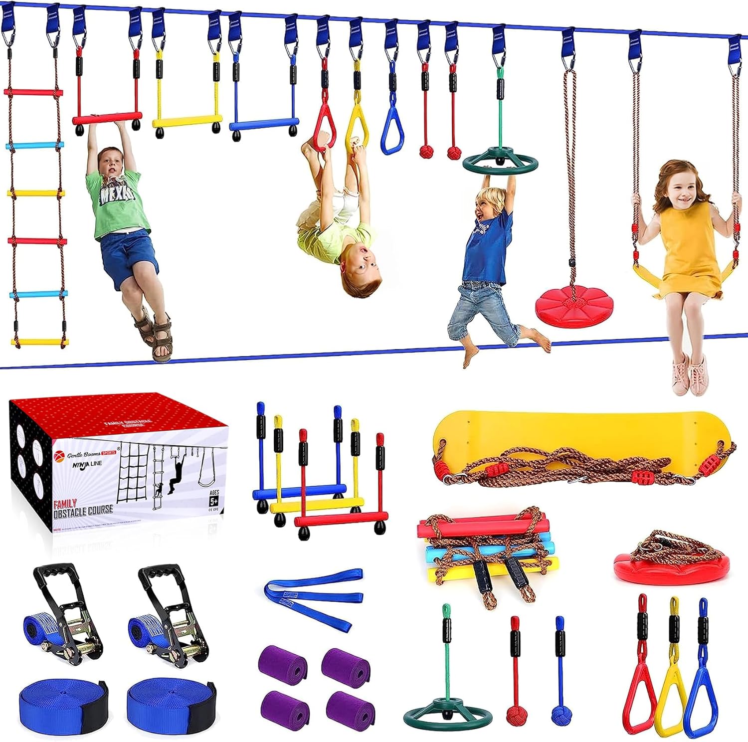 Ninja Warrior Obstacle Course, Special Ninja Accessory Kit for Kids, Affordable...
