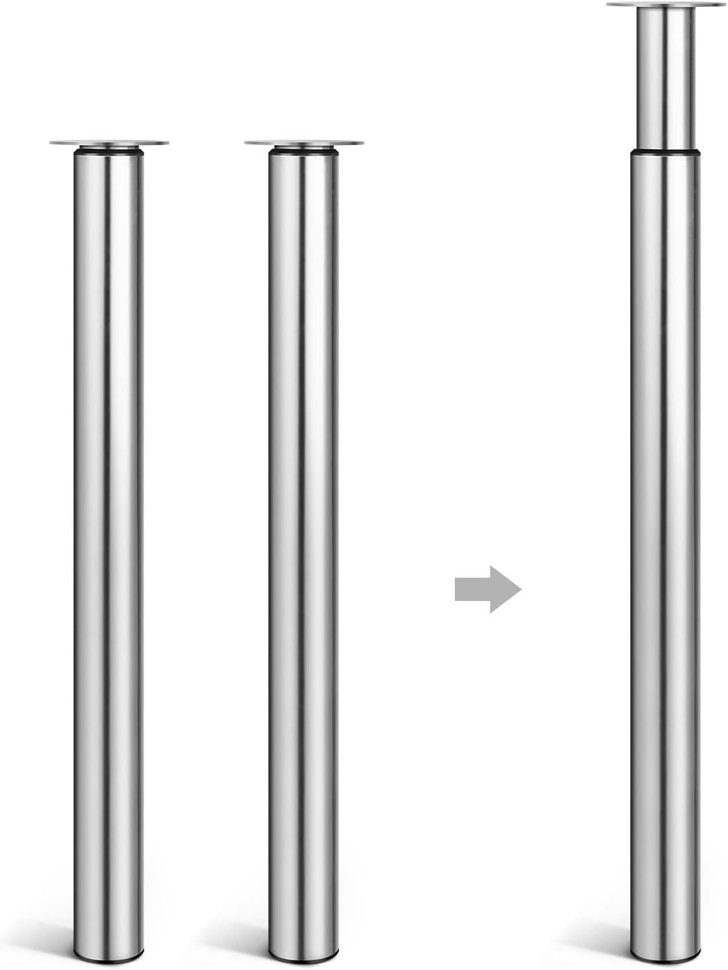Dhouse Table Legs 2-Pack Breakfast Bar Leg 710-1100mm Adjustable DIY Metal Foldi...