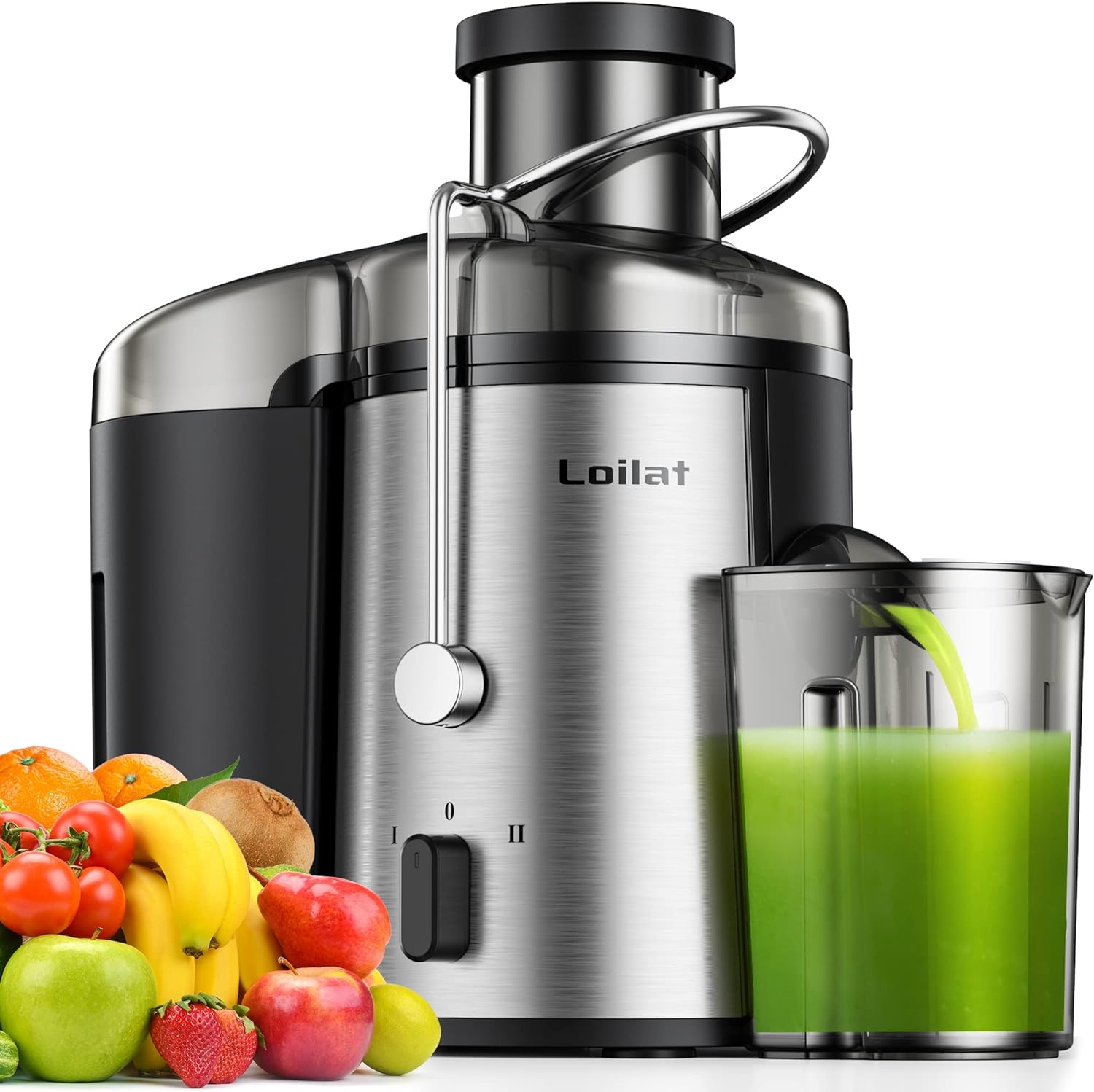 Juicer Machine, 500W Juicer with 3” Wide Mouth for...