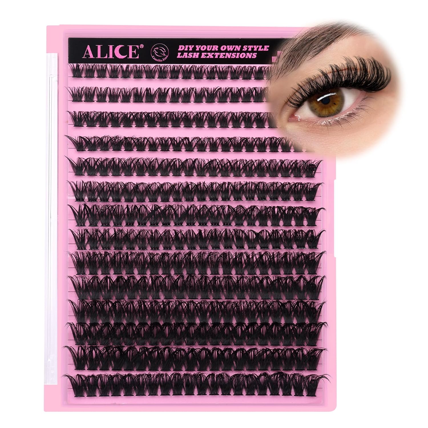 280Pcs Wispy Individual Lashes DIY Eyelash Extensions 8-16MM Fluffy D Curl Lash...