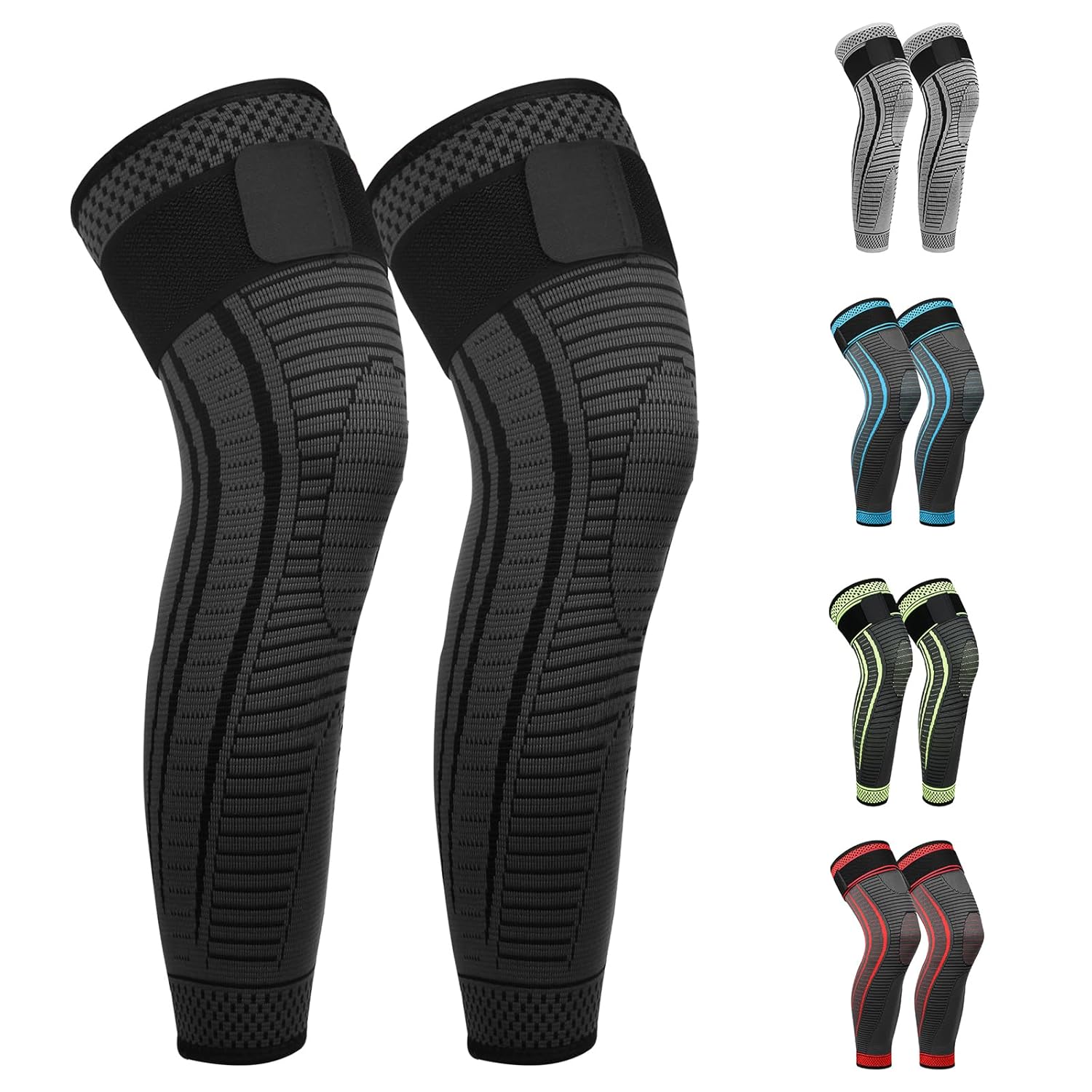 Ruilaibao Full Leg Compression Sleeves 2 Pack anti Sliping Ventilation Long Knee...